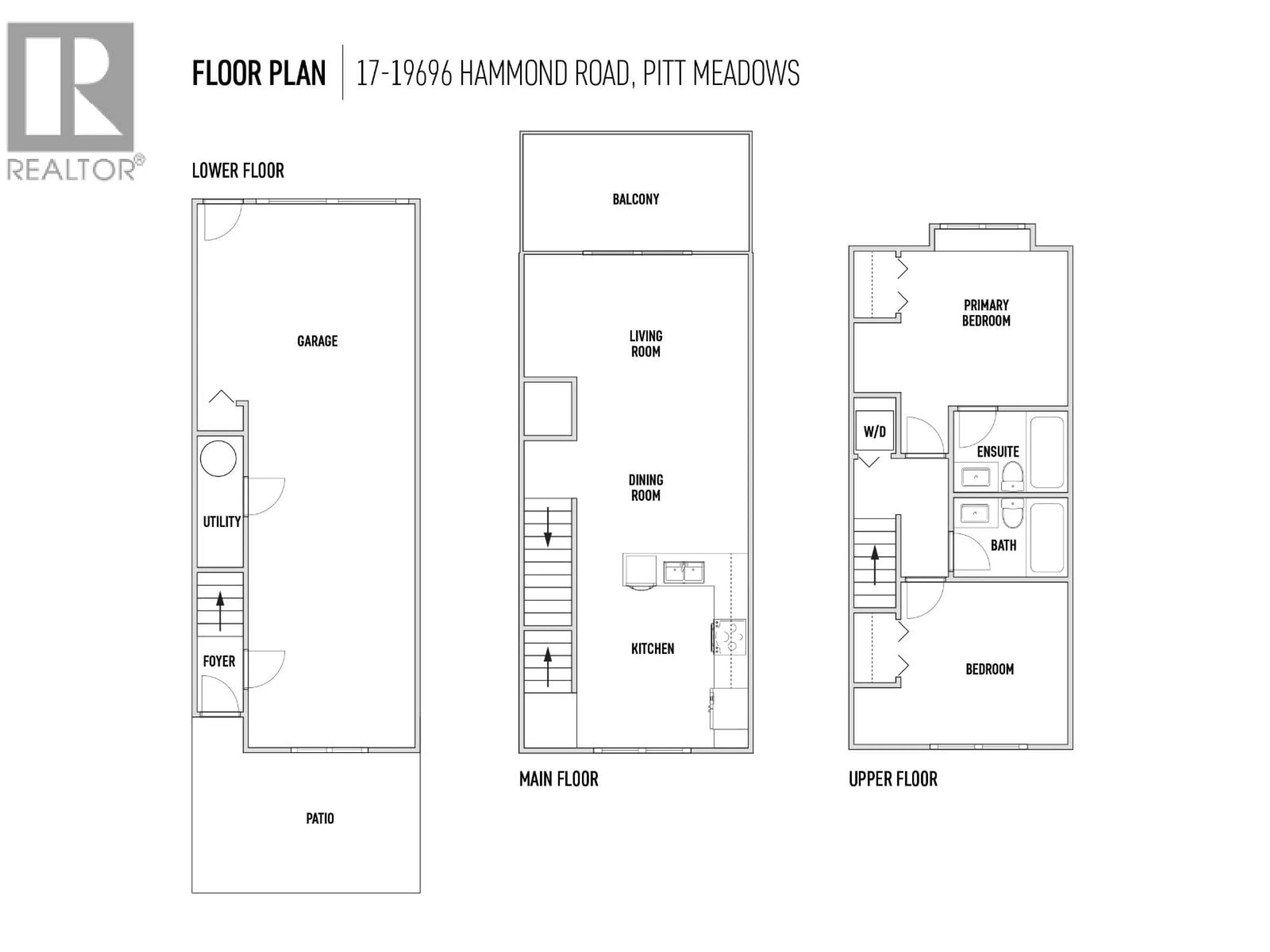 Floor plan for 17 - 19696 HAMMOND ROAD, Pitt Meadows British Columbia V3Y0G7