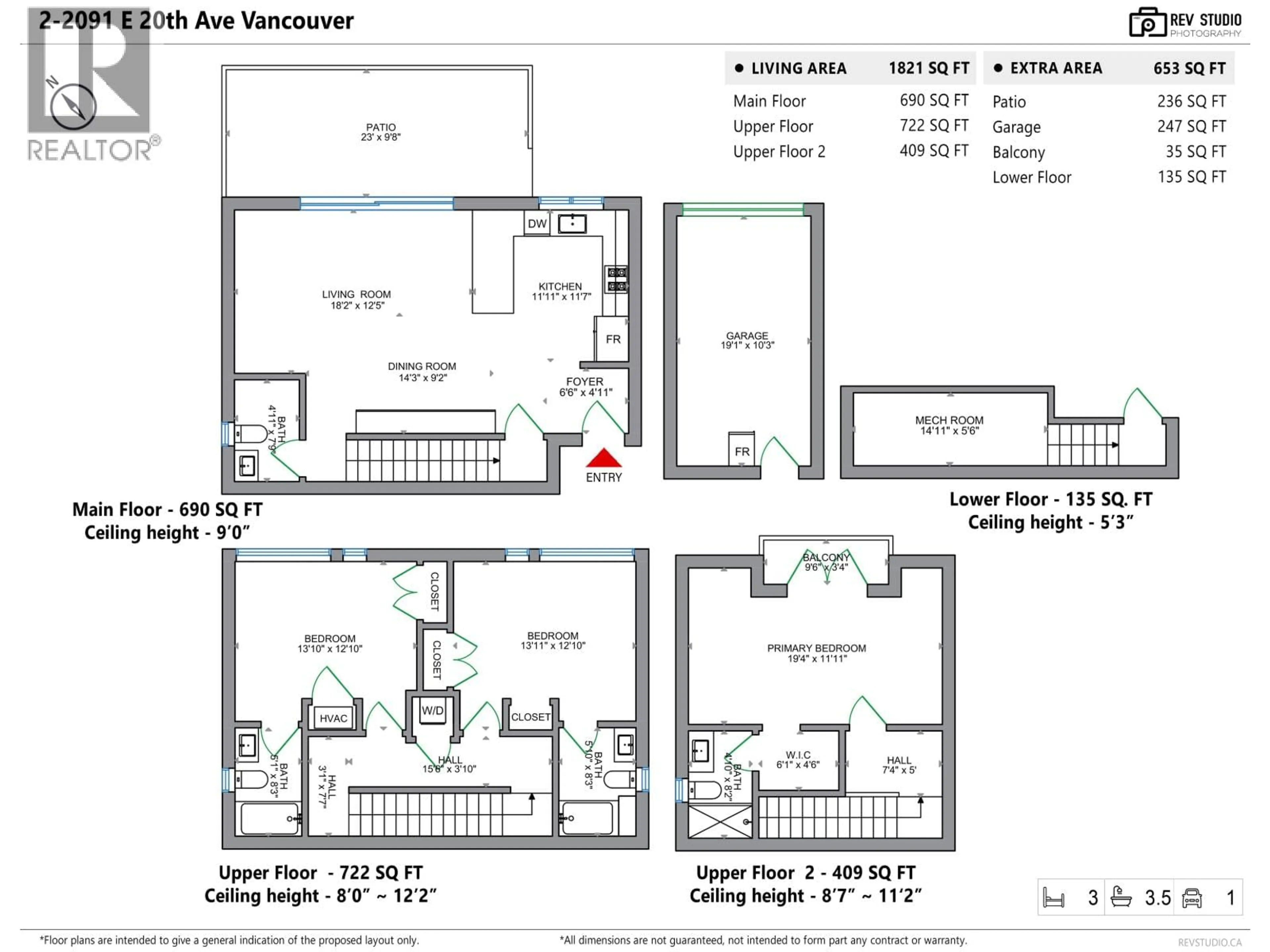 Floor plan for 2 - 2091 20TH AVENUE, Vancouver British Columbia V5N2L1