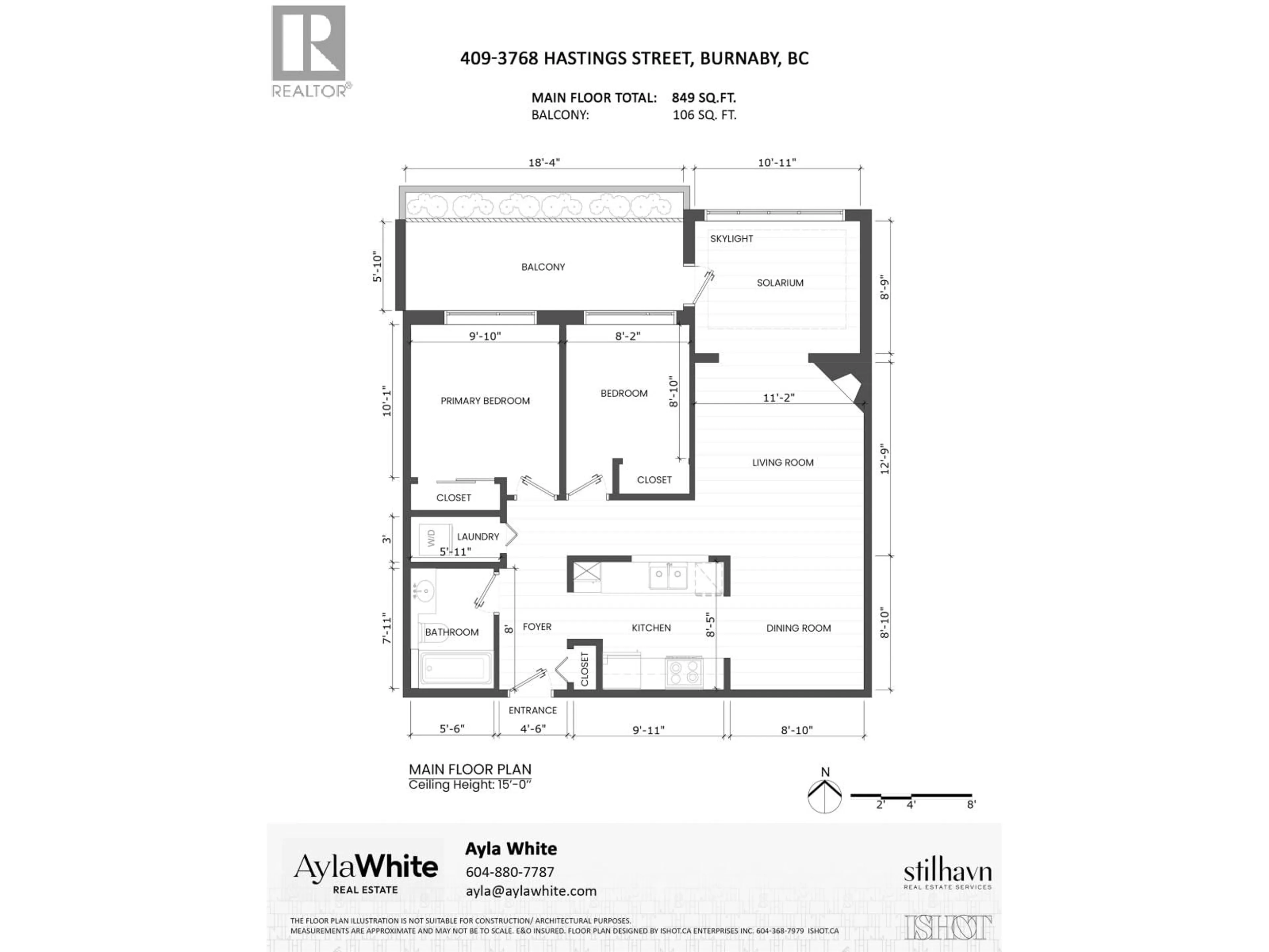Floor plan for 409 - 3768 HASTINGS STREET, Burnaby British Columbia V5C2H5