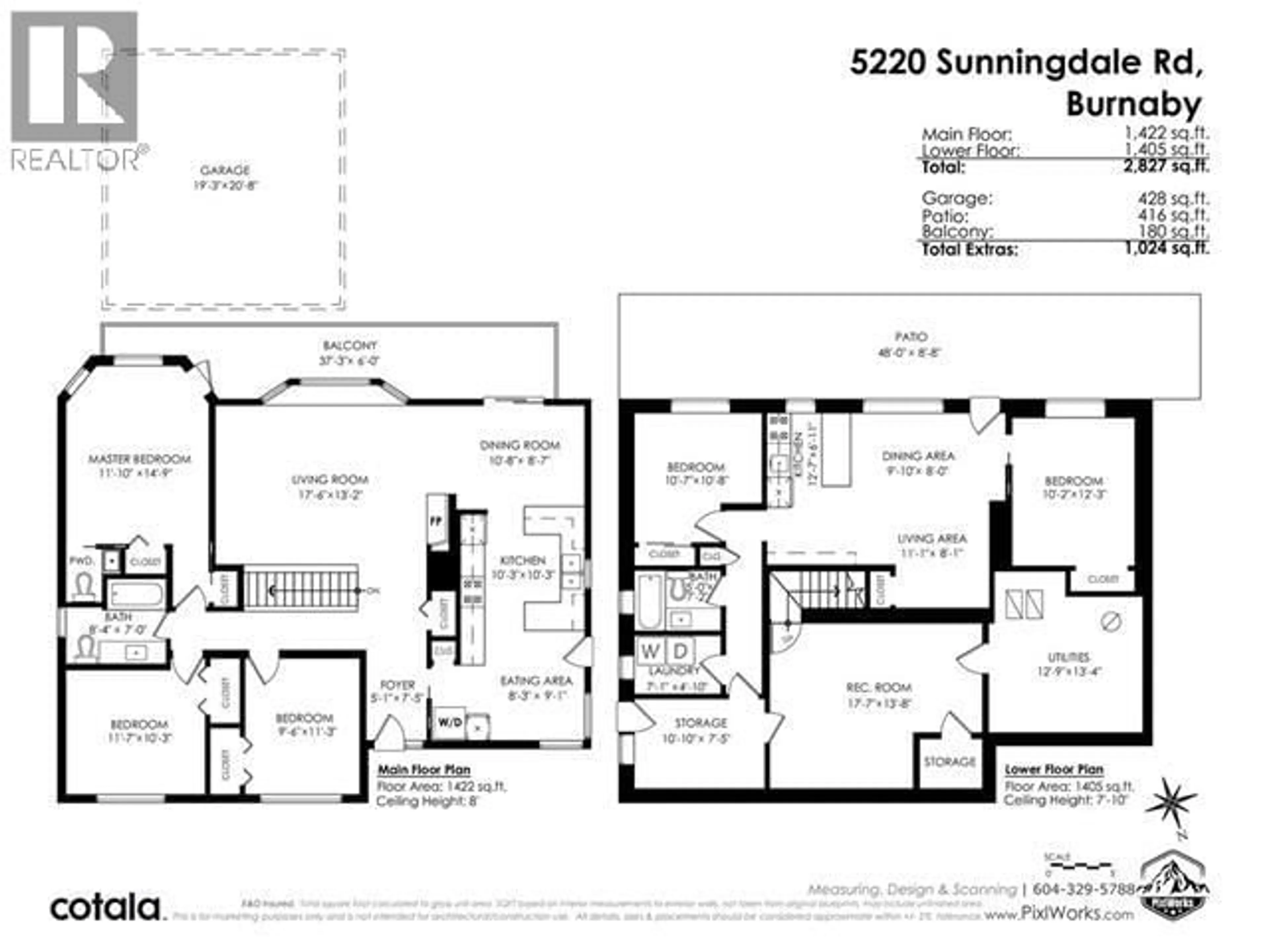Floor plan for 5220 SUNNINGDALE ROAD, Burnaby British Columbia V5B1M5