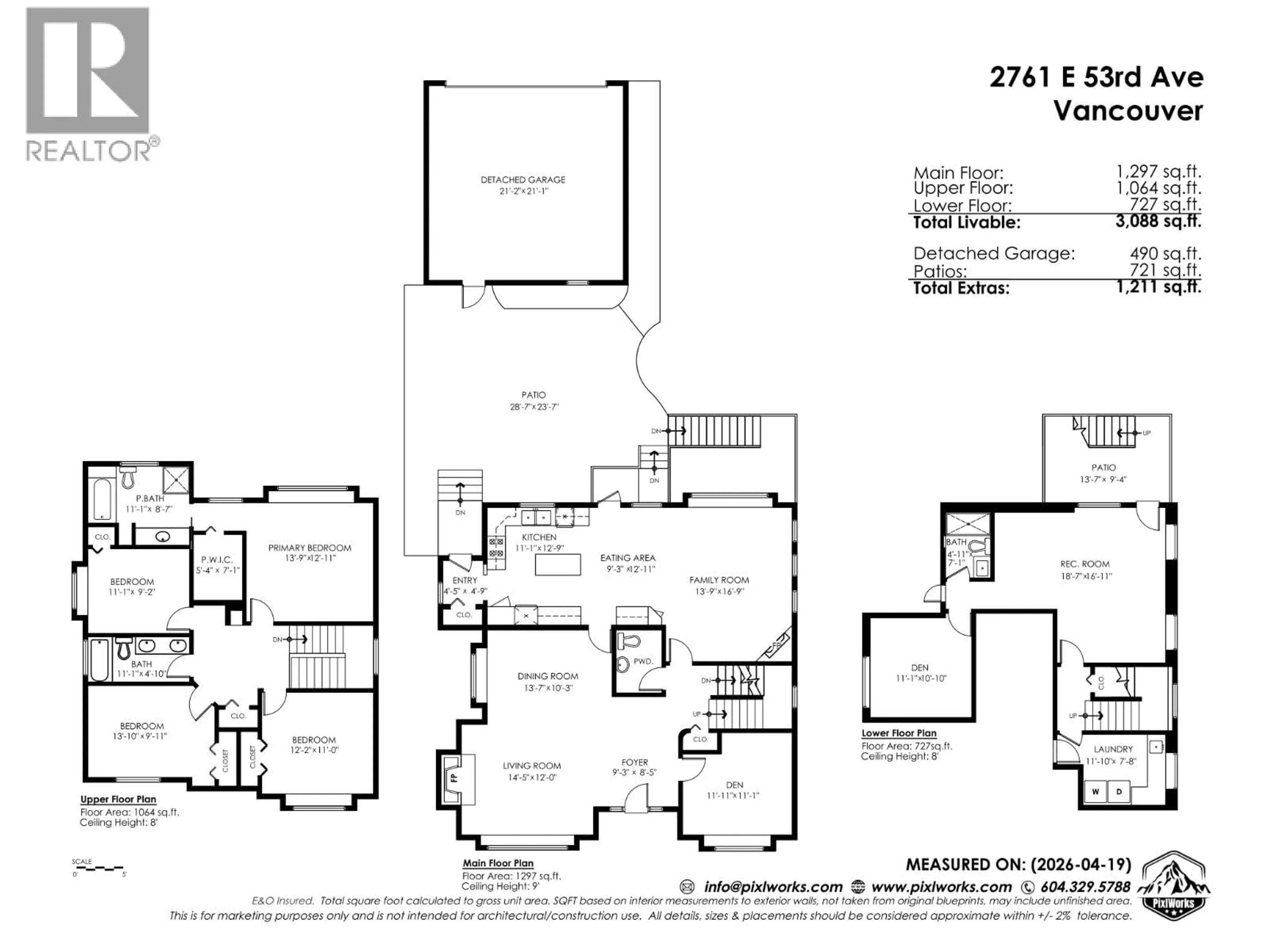 Floor plan for 2761 53RD AVENUE, Vancouver British Columbia V5S1W3