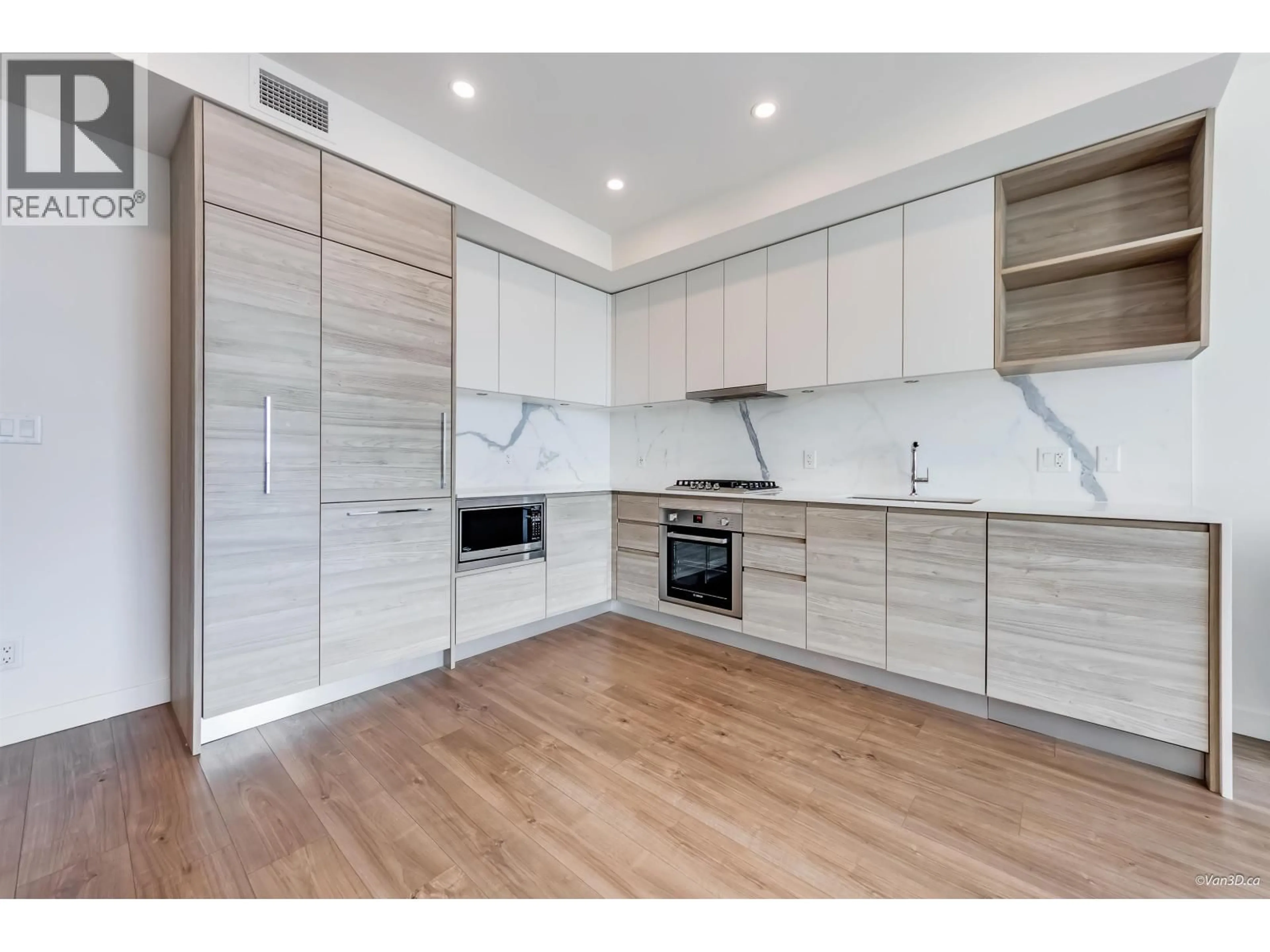 Open concept kitchen, wood/laminate floor for 2407 - 595 AUSTIN AVENUE, Coquitlam British Columbia V3K0G7