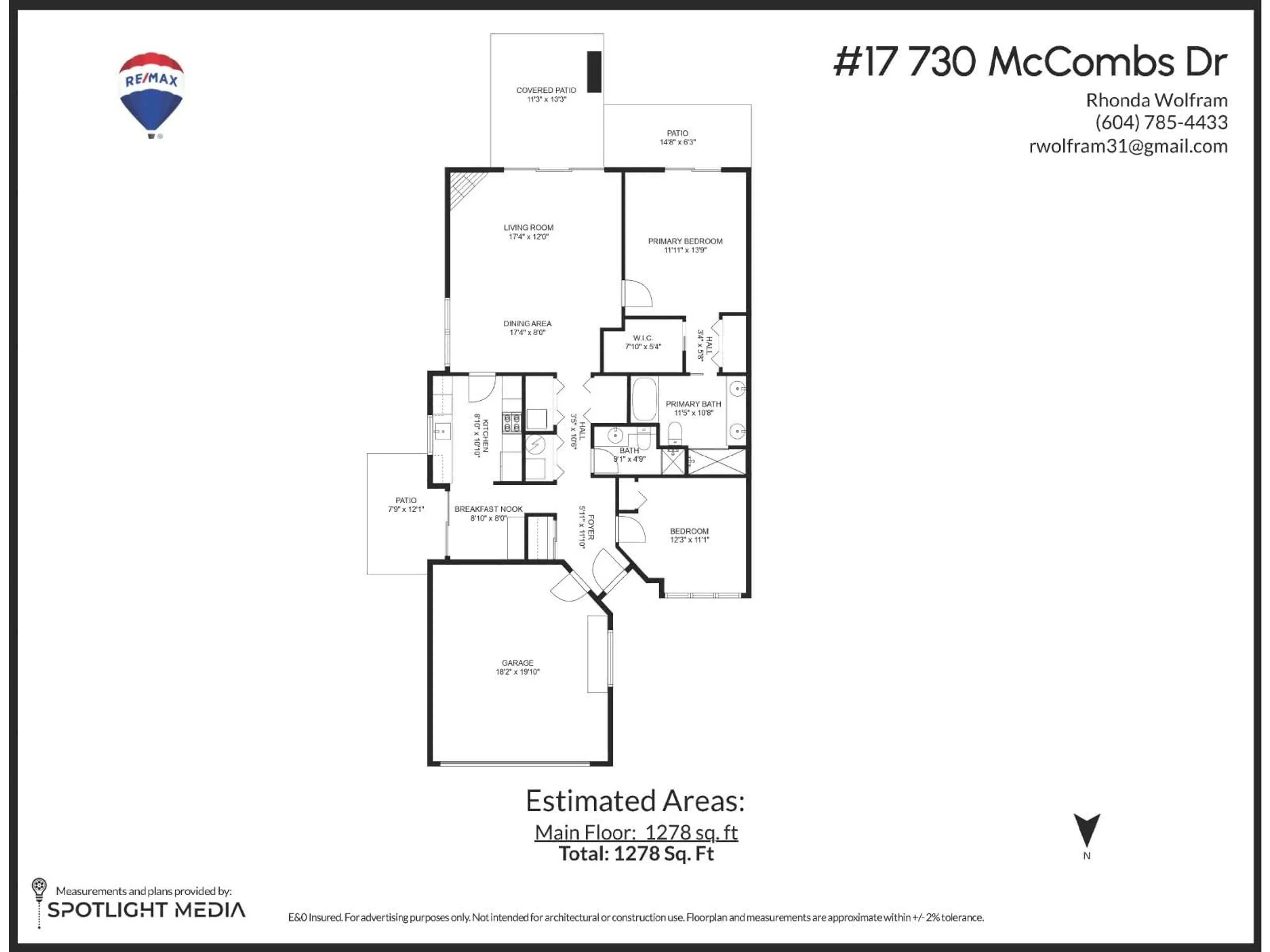 Floor plan for 17 - 730 MCCOMBS DRIVE, Harrison Hot Springs British Columbia V0K1K0