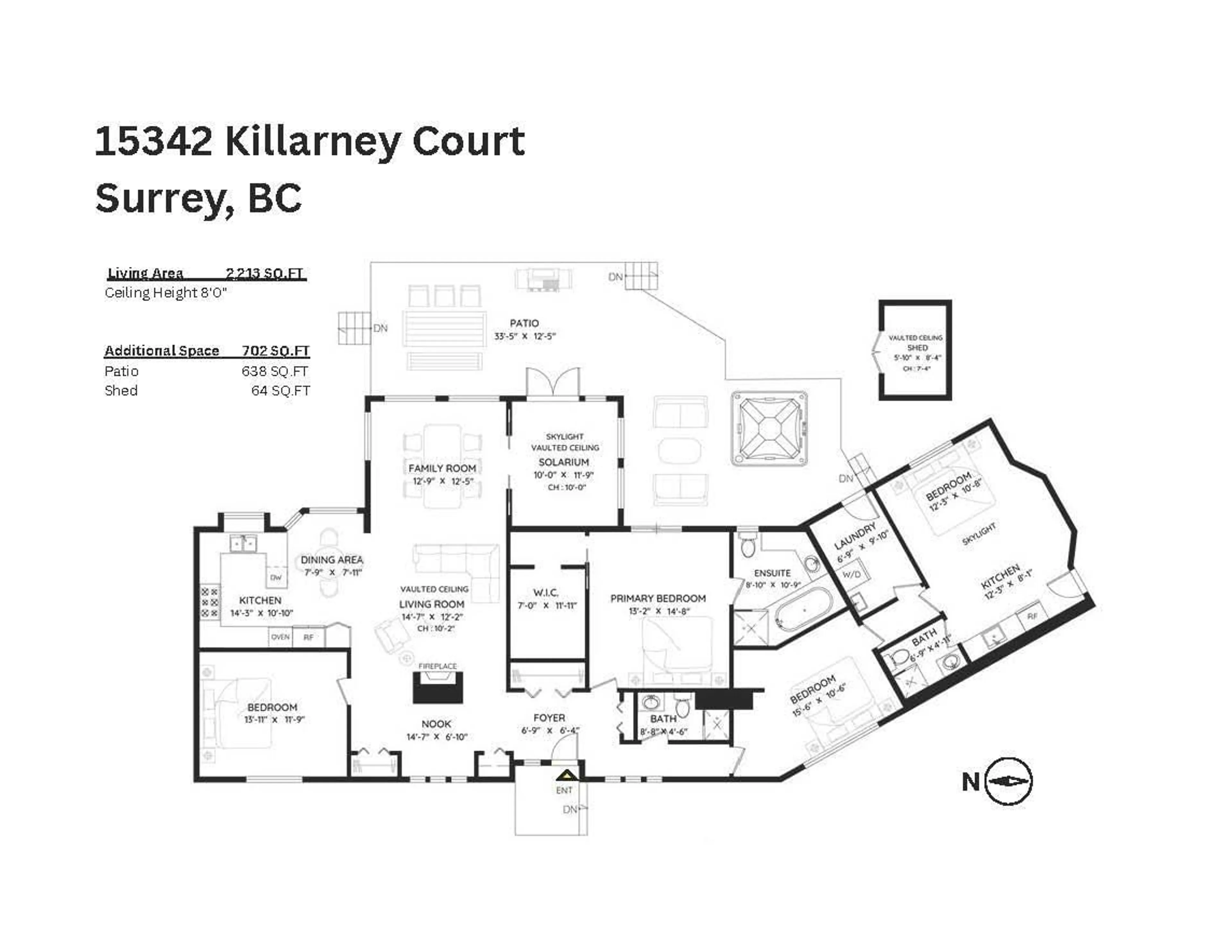 Floor plan for 15342 KILLARNEY COURT, Surrey British Columbia V3S6P9