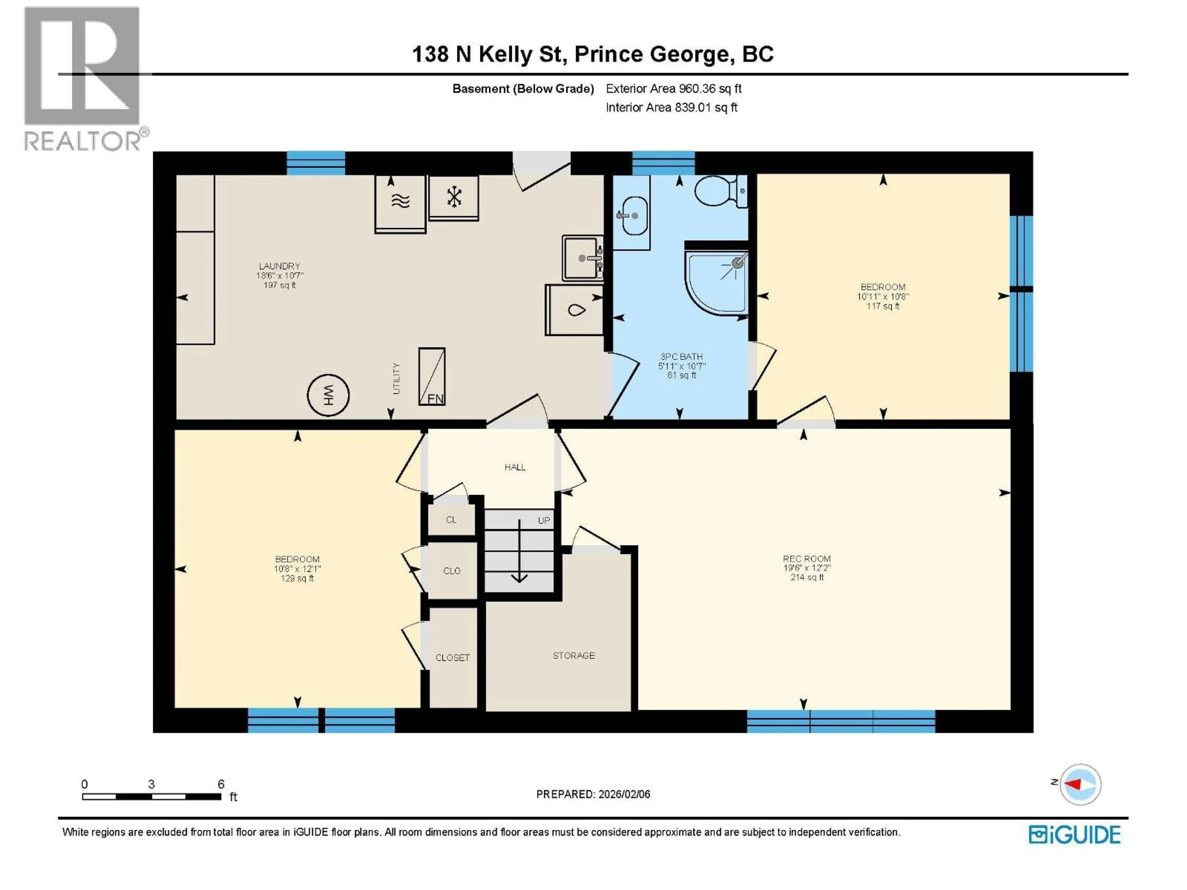 Floor plan for 138 KELLY STREET, Prince George British Columbia V2M3E4