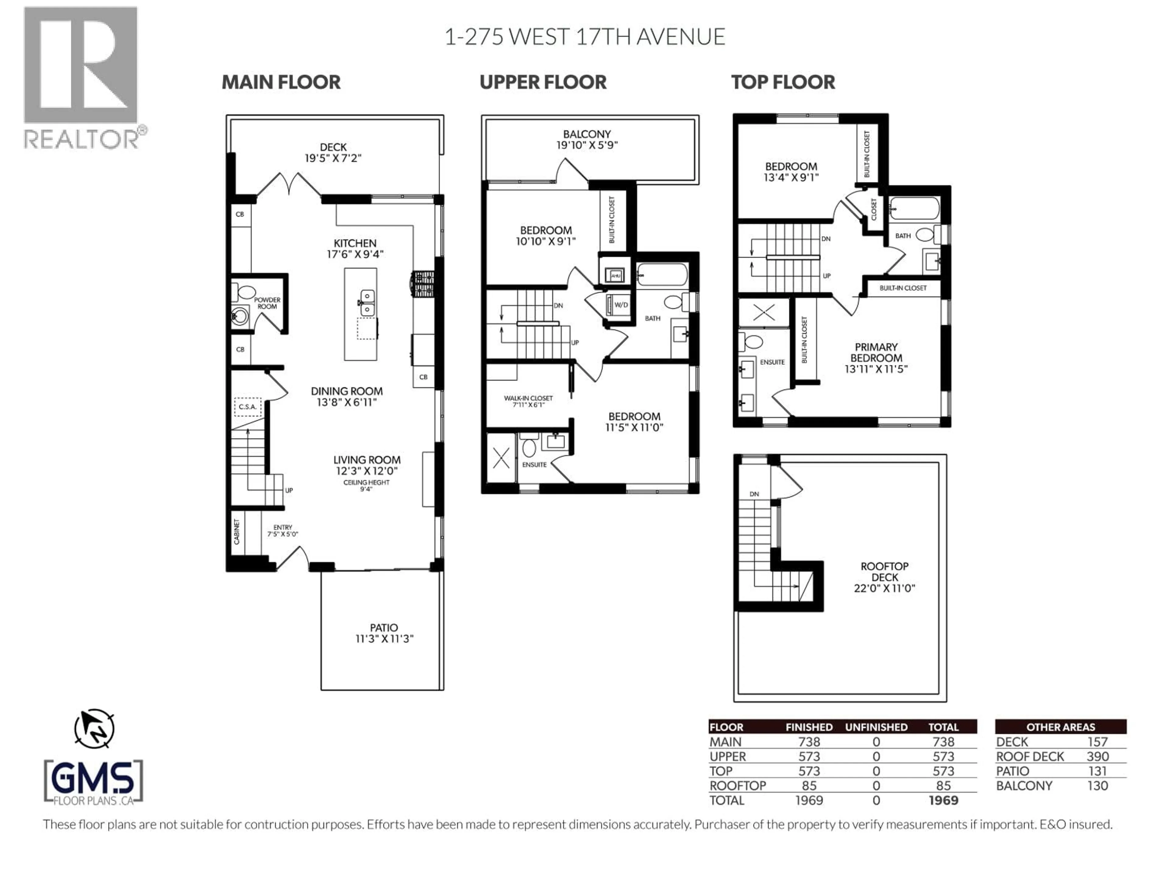 Floor plan for 1 - 275 17TH AVENUE, Vancouver British Columbia V5Y1Z9