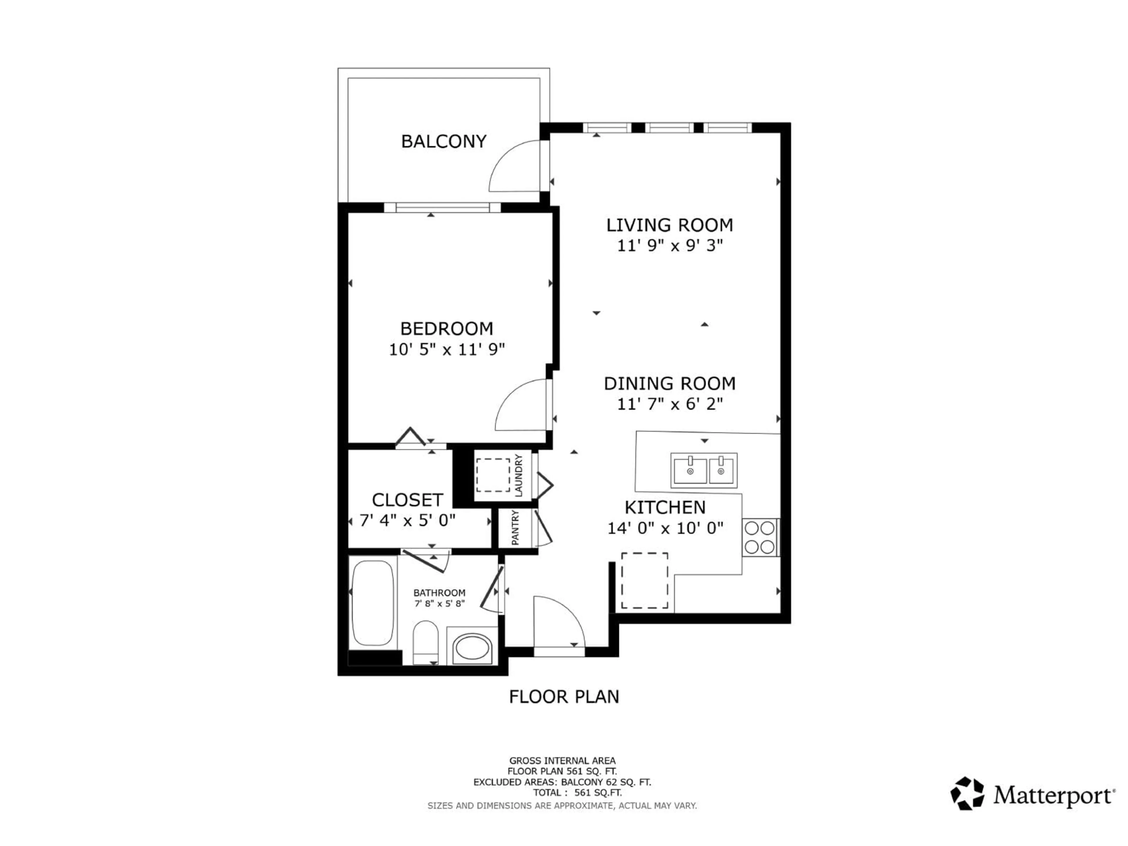 Floor plan for 309 - 20078 FRASER HIGHWAY, Langley British Columbia V3A0J2