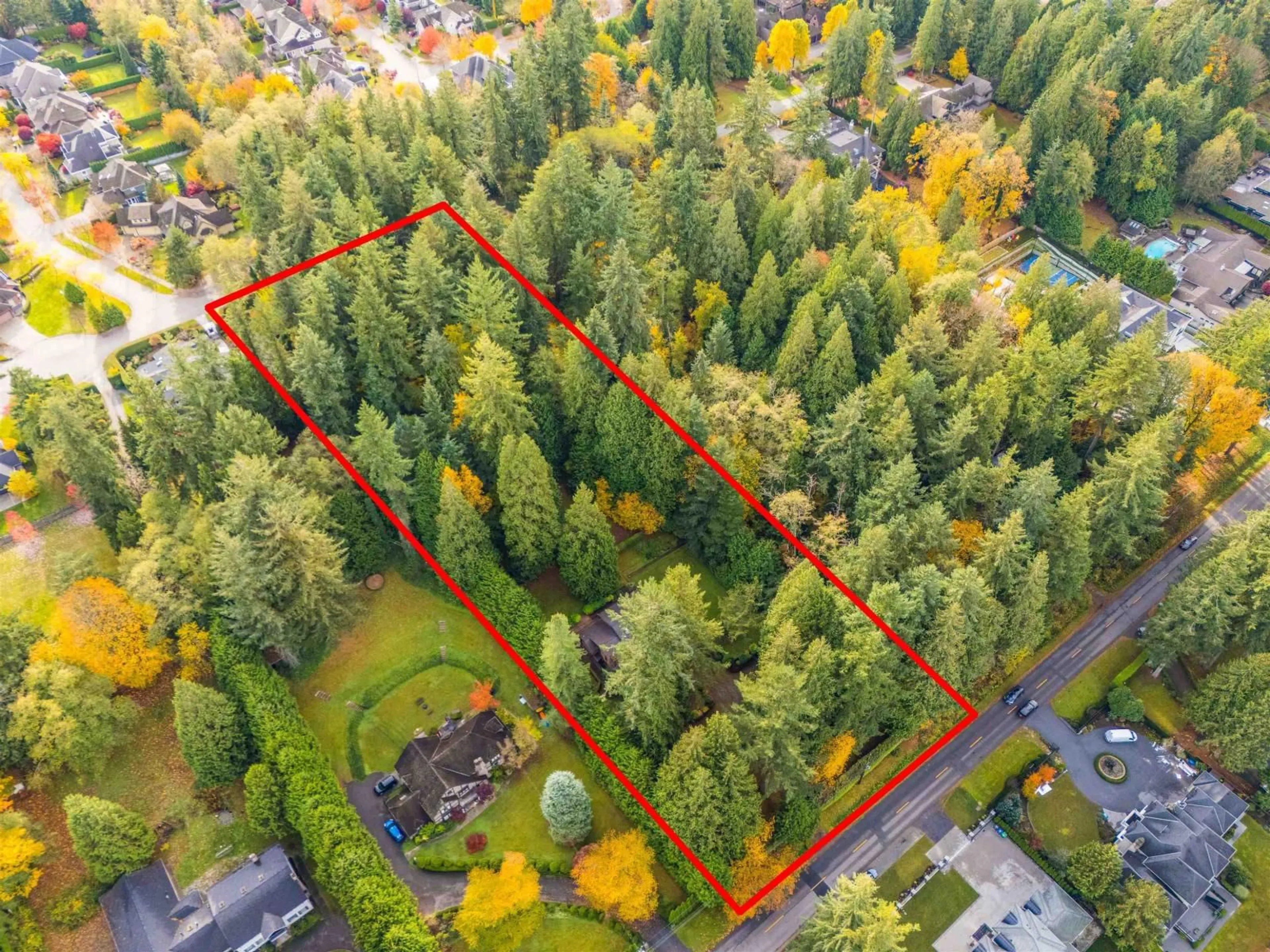 A pic from outside/outdoor area/front of a property/back of a property/a pic from drone, forest/trees view for 13915 27 AVENUE, Surrey British Columbia V4P1T4