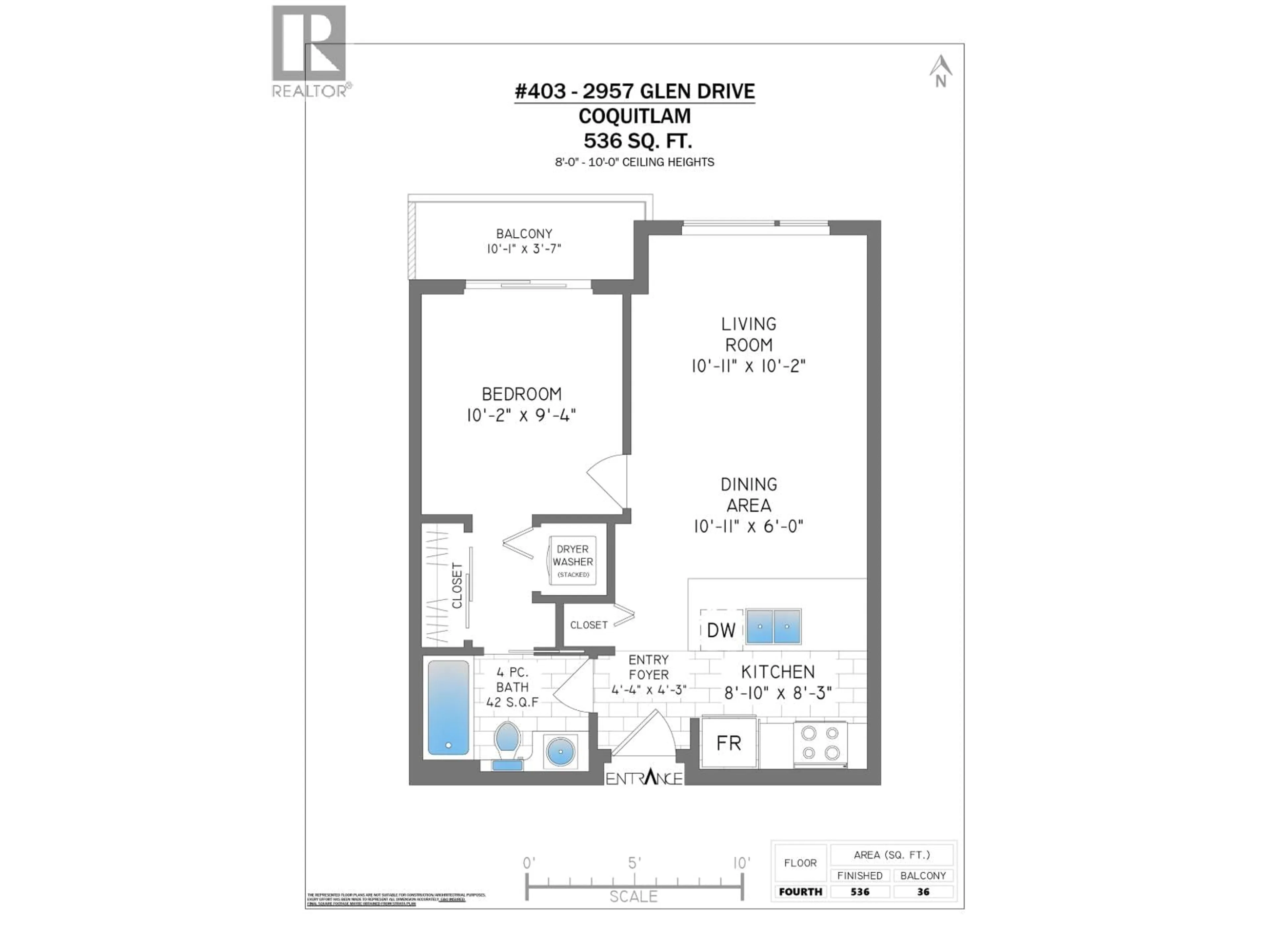 Floor plan for 403 - 2957 GLEN DRIVE, Coquitlam British Columbia V3B0B5