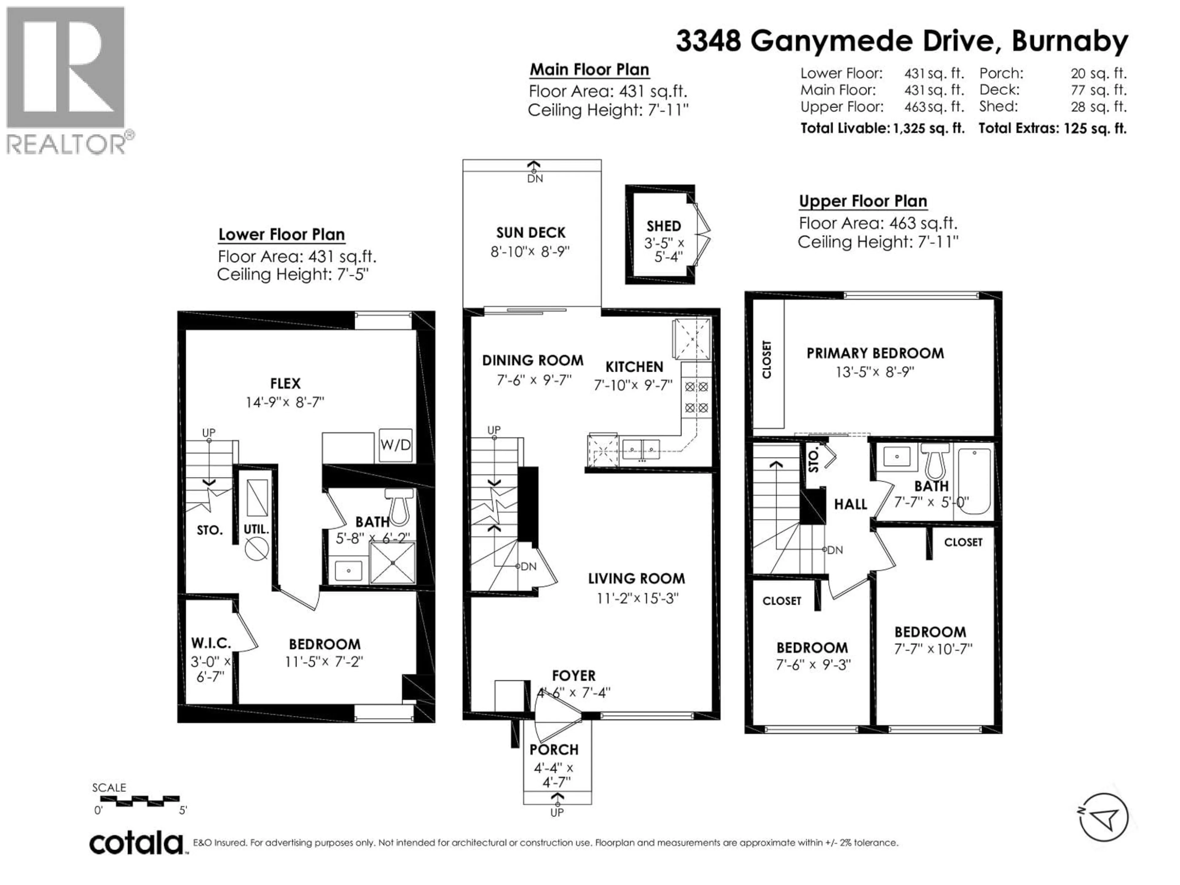 Floor plan for 3348 GANYMEDE DRIVE, Burnaby British Columbia V3J1A4