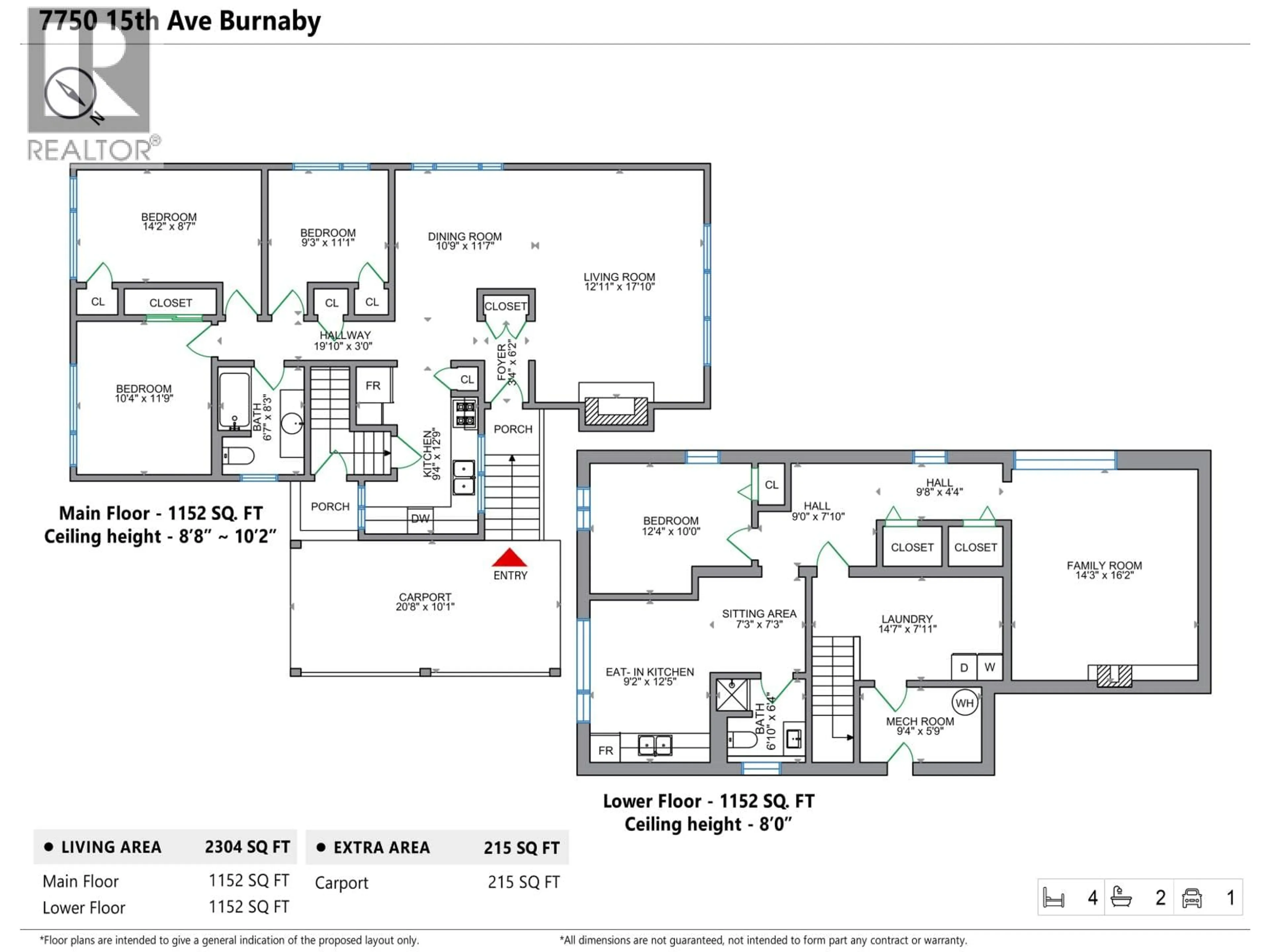 Floor plan for 7750 15TH AVENUE, Burnaby British Columbia V3N1W5