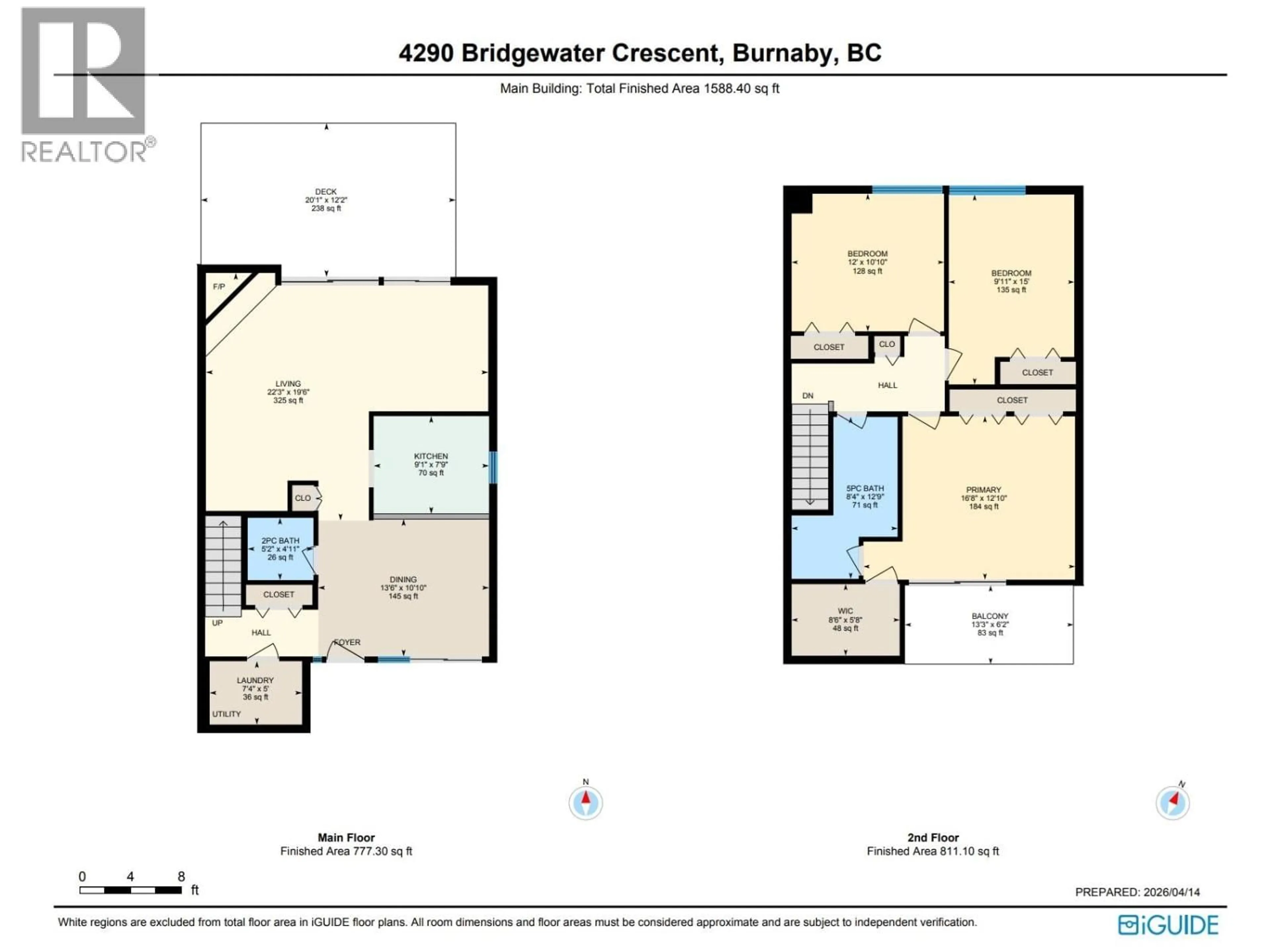 Floor plan for 4290 BRIDGEWATER CRESCENT, Burnaby British Columbia V3N4M7