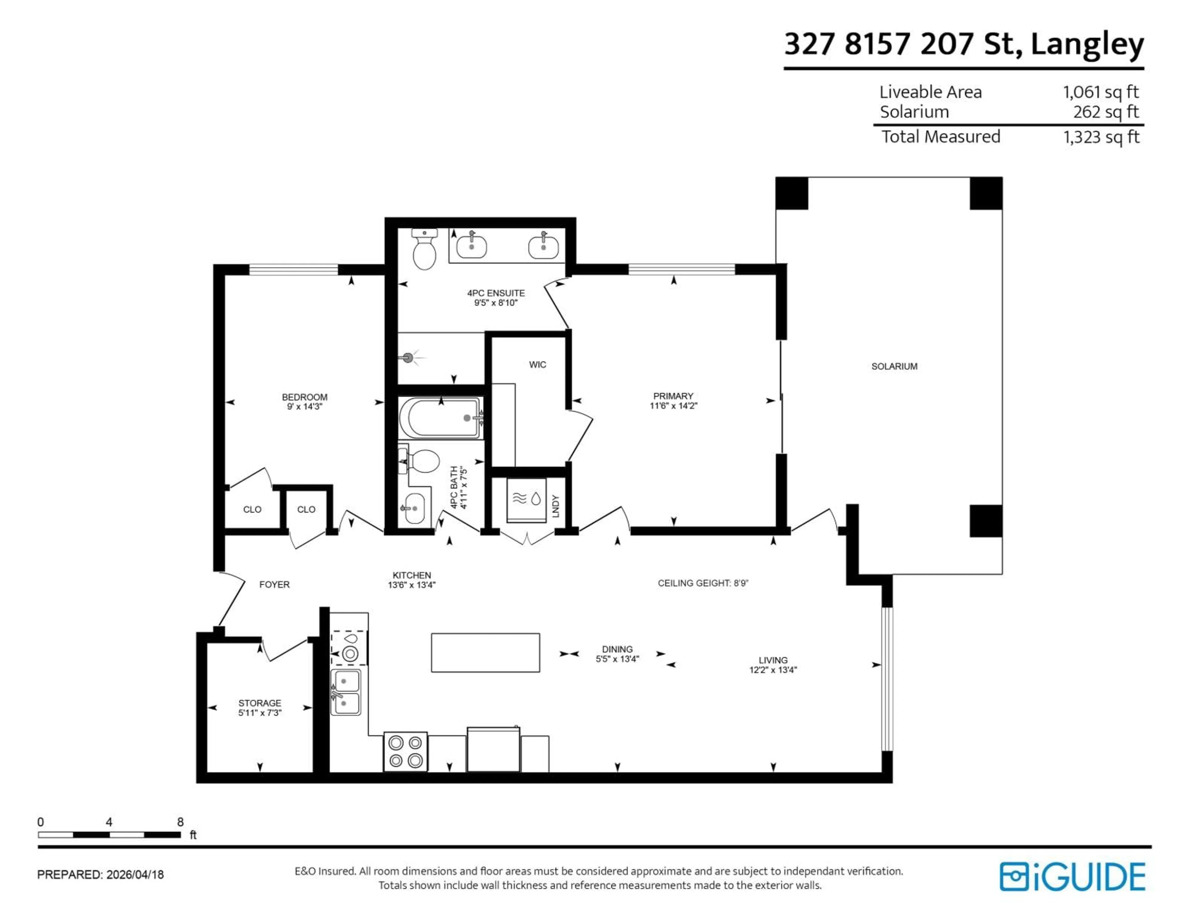 Floor plan for 327 - 8157 207 STREET, Langley British Columbia V2Y0V3