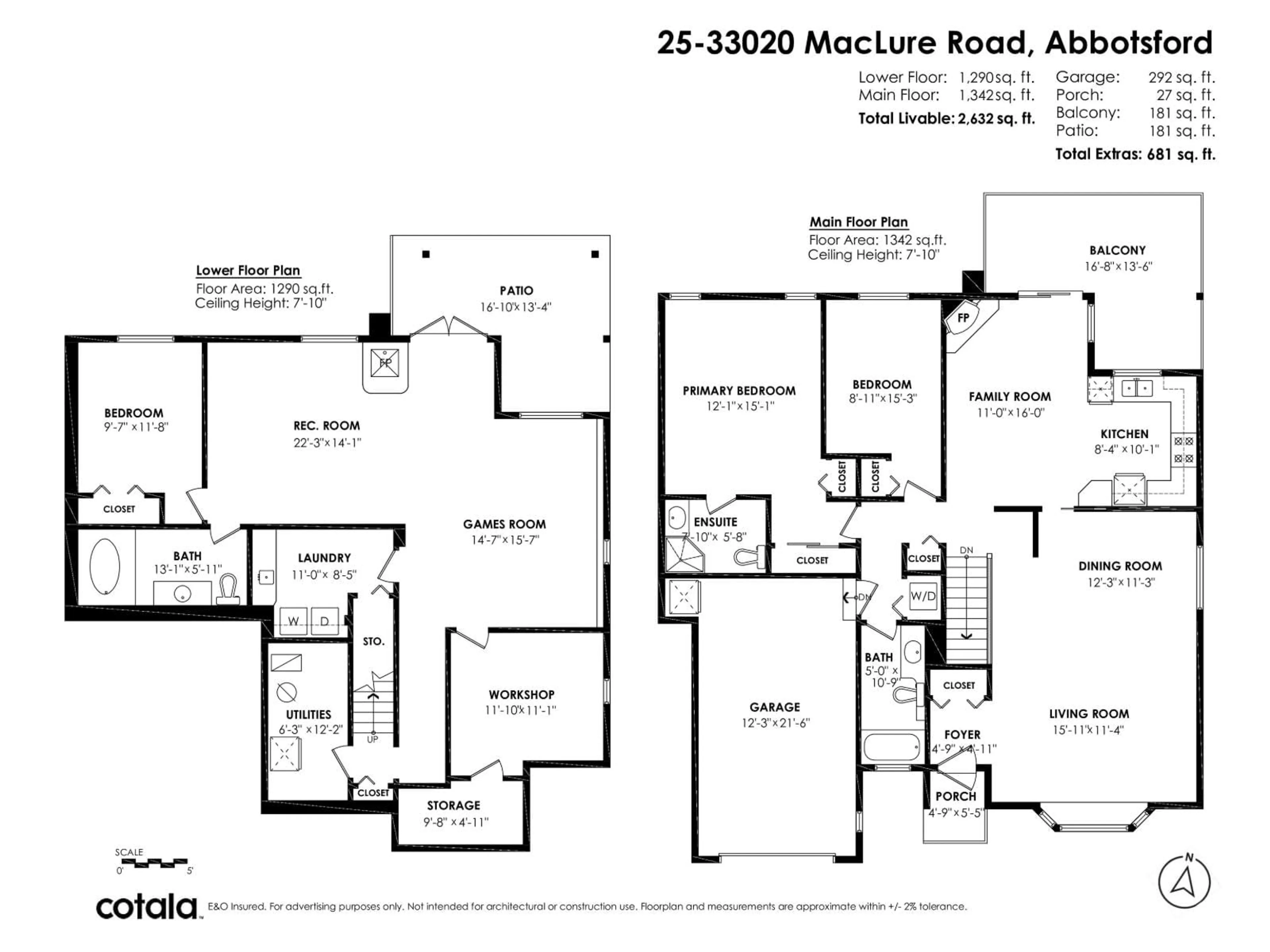 Floor plan for 25 - 33020 MACLURE ROAD, Abbotsford British Columbia V2S7J6