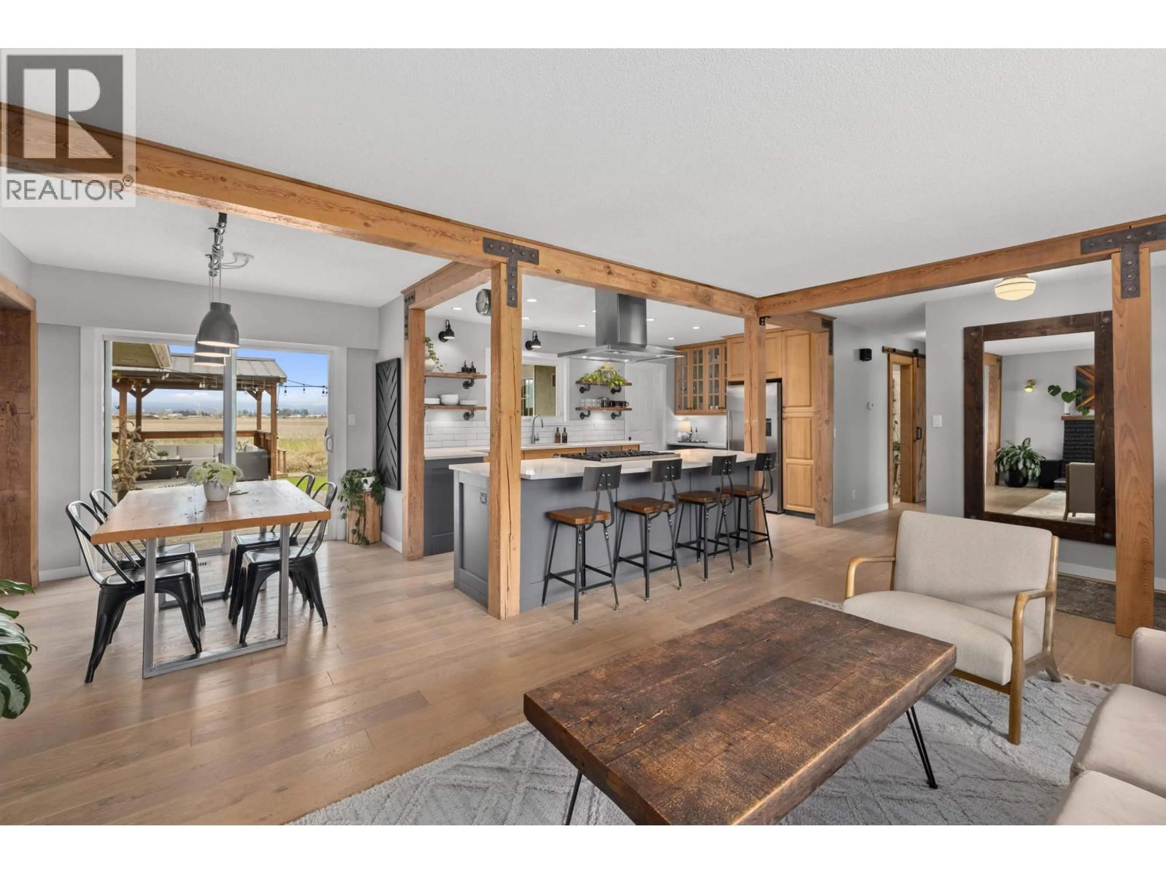 Open concept kitchen, wood/laminate floor for 5845 CRESCENT DRIVE, Delta British Columbia V4K2E7