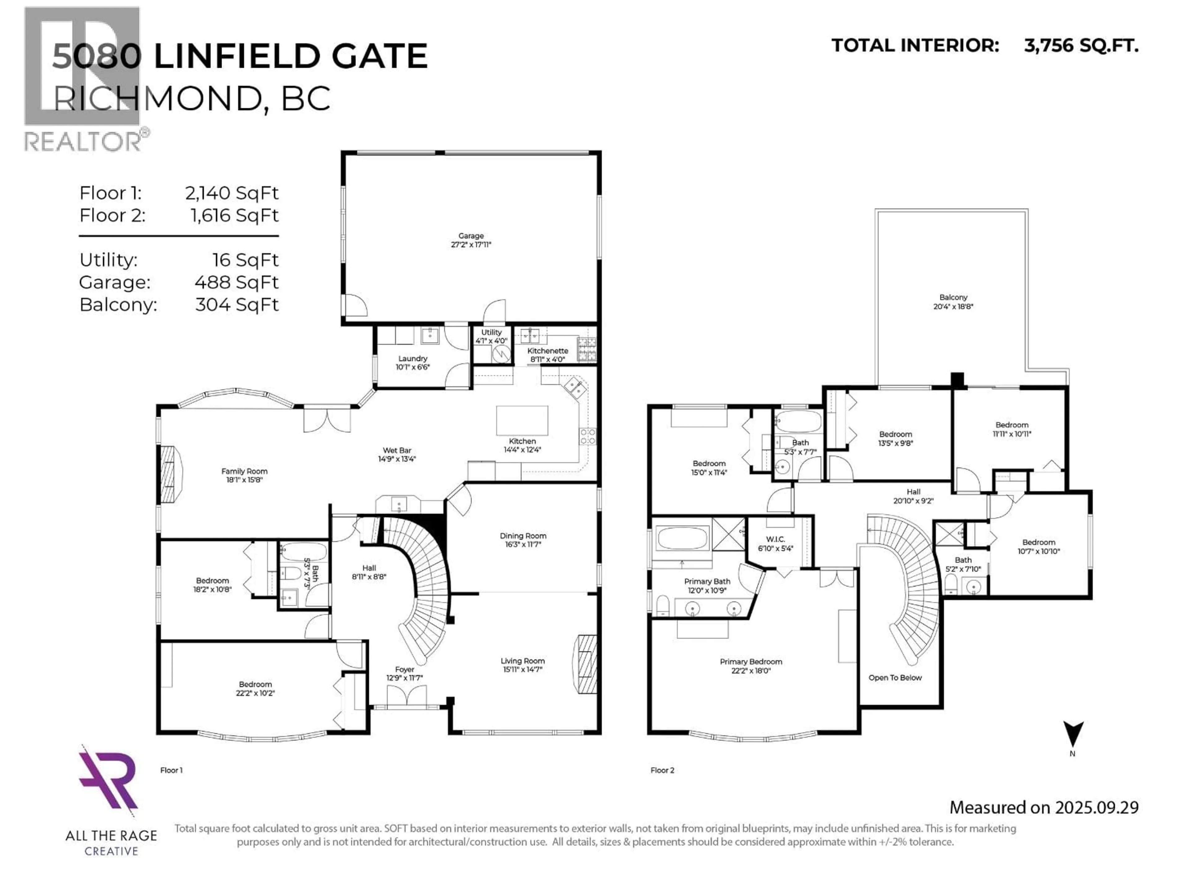 Floor plan for 5080 LINFIELD GATE, Richmond British Columbia V7C4L4