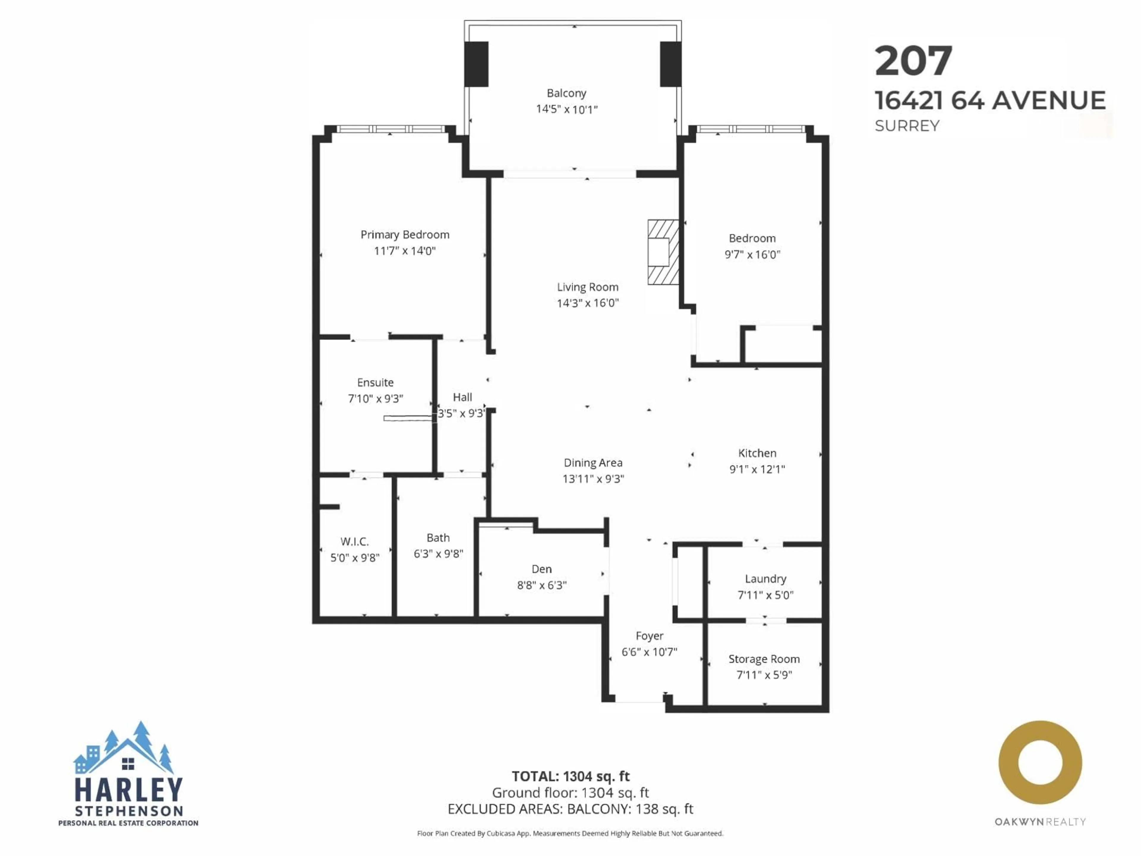 Floor plan for 207 - 16421 64 AVENUE, Surrey British Columbia V3S6V7