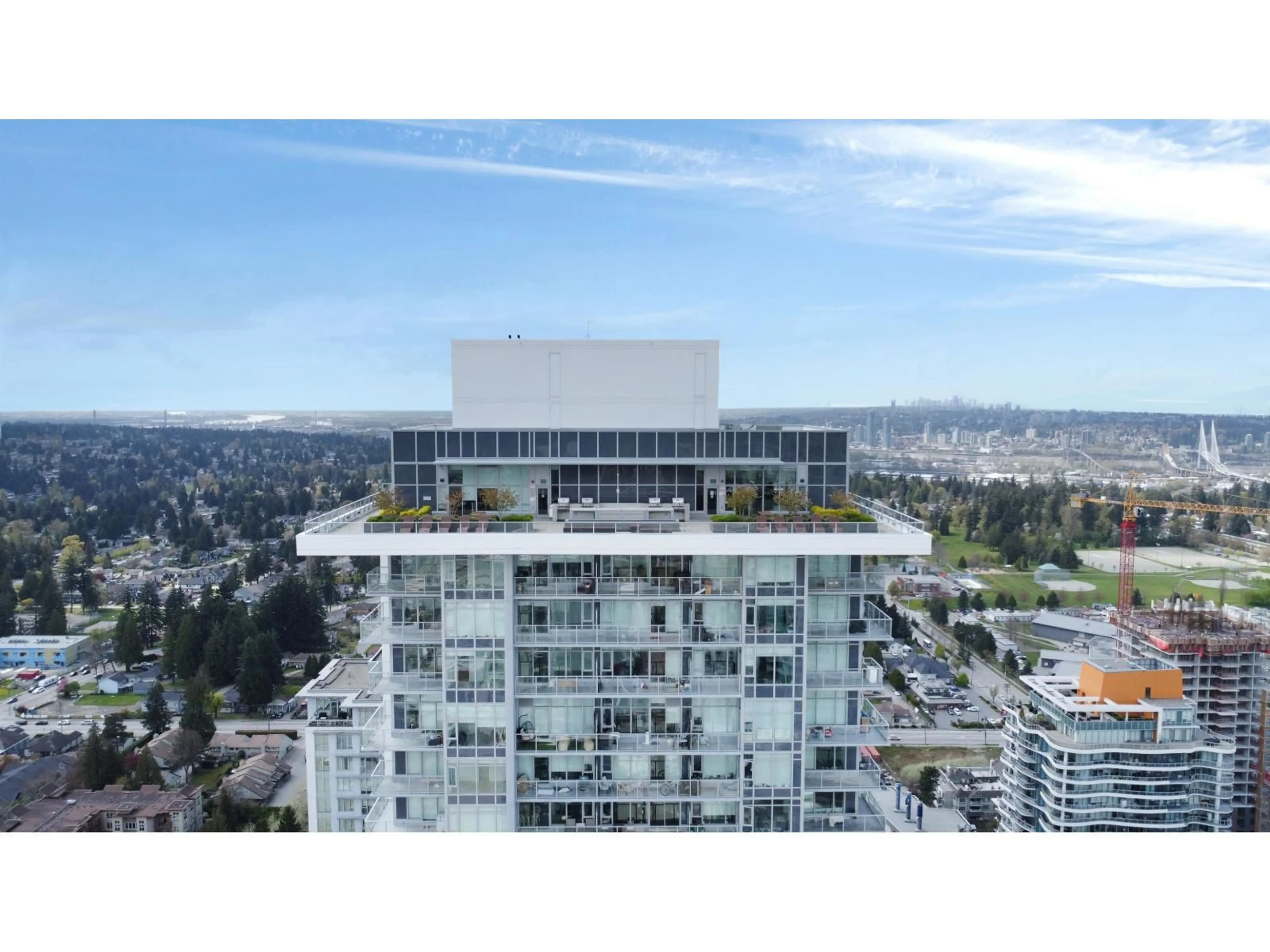 A pic from outside/outdoor area/front of a property/back of a property/a pic from drone, city buildings view from balcony for 616 - 13350 CENTRAL AVENUE, Surrey British Columbia V3T0S1