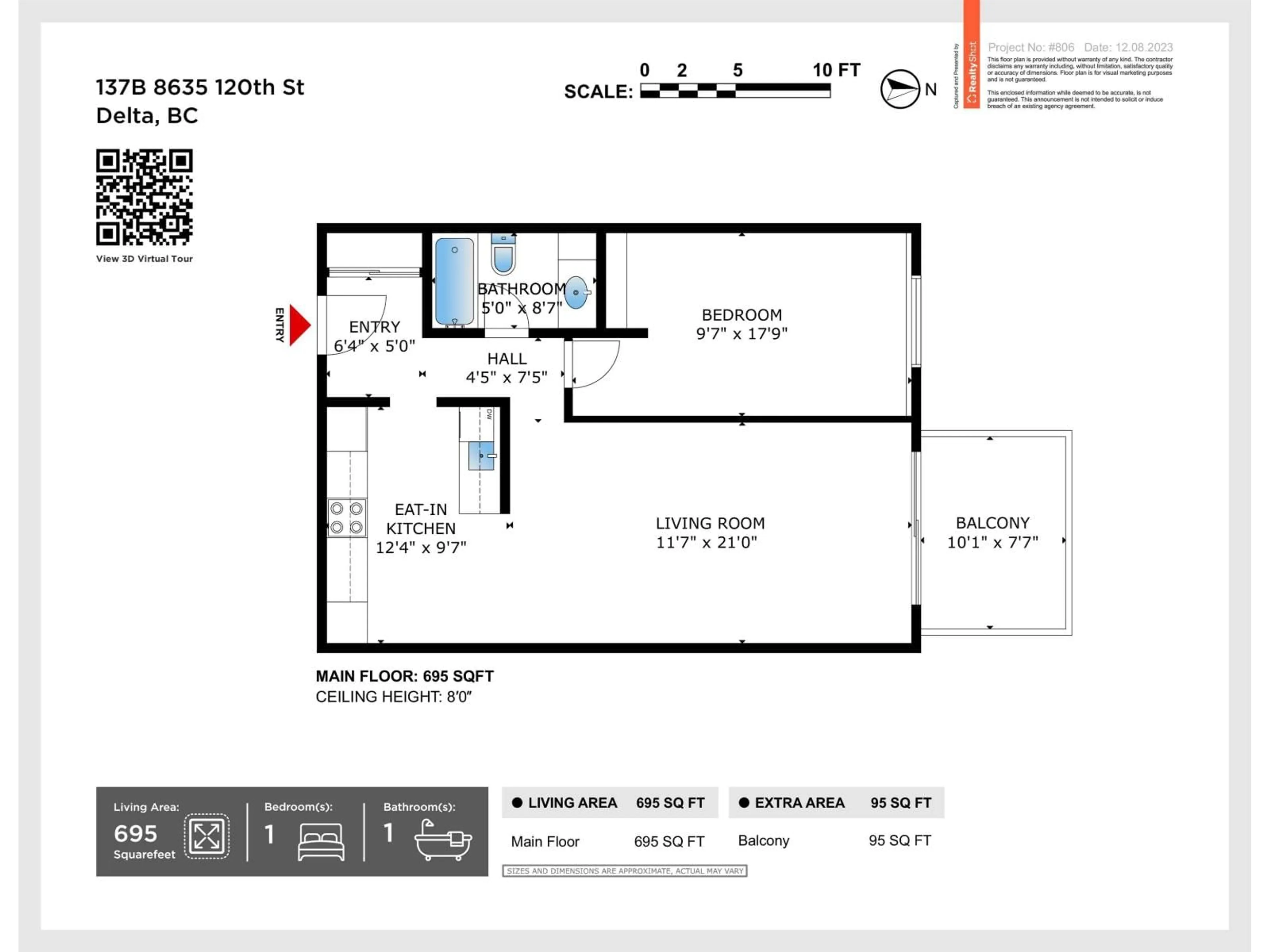 Floor plan for 137B - 8635 120 STREET, Delta British Columbia V4C6R5