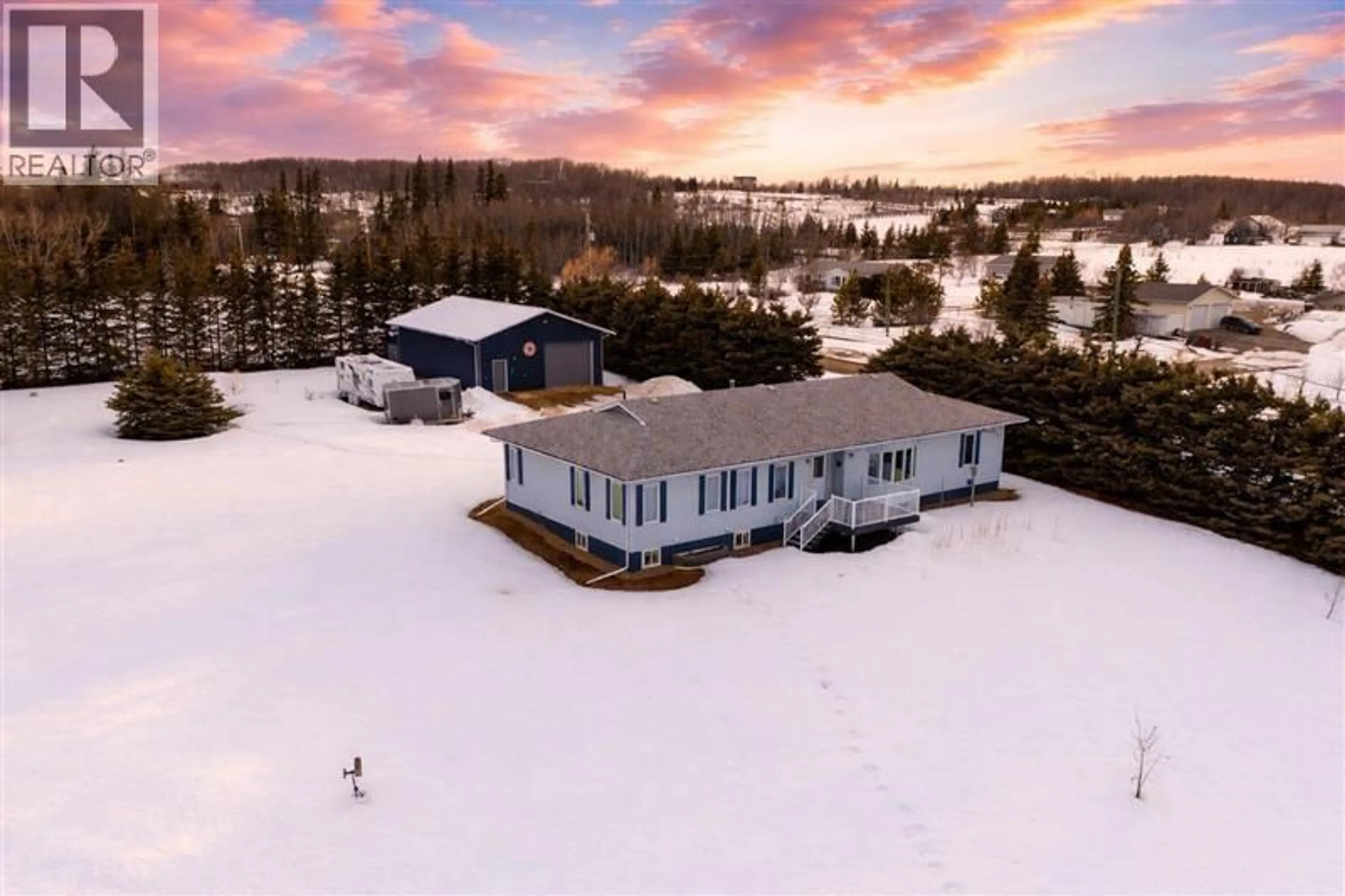 A pic from outside/outdoor area/front of a property/back of a property/a pic from drone, water/lake/river/ocean view for 12903 AGNES LANE, Charlie Lake British Columbia V0C1H0