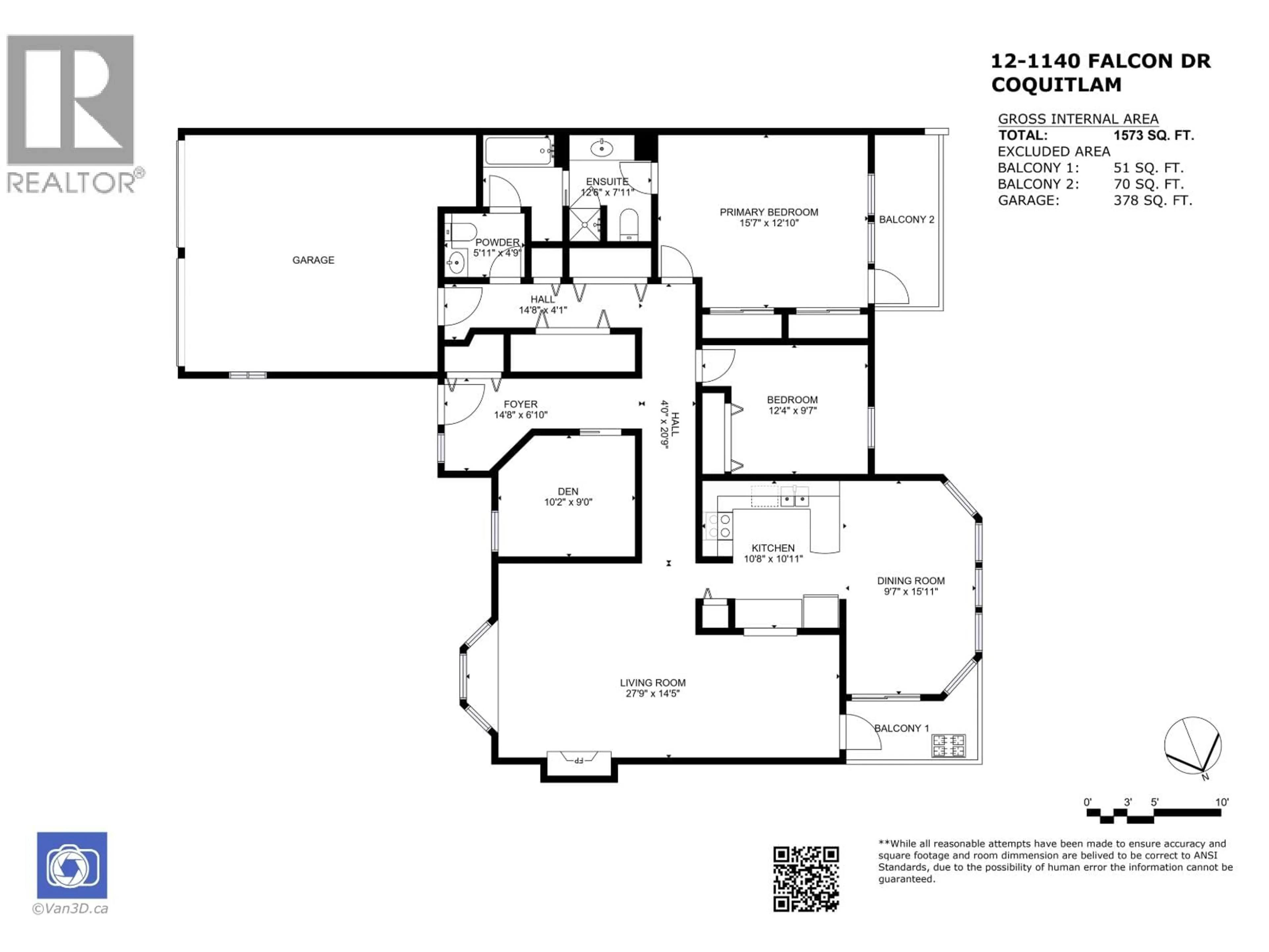 Floor plan for 12 - 1140 FALCON DRIVE, Coquitlam British Columbia V3E2J6