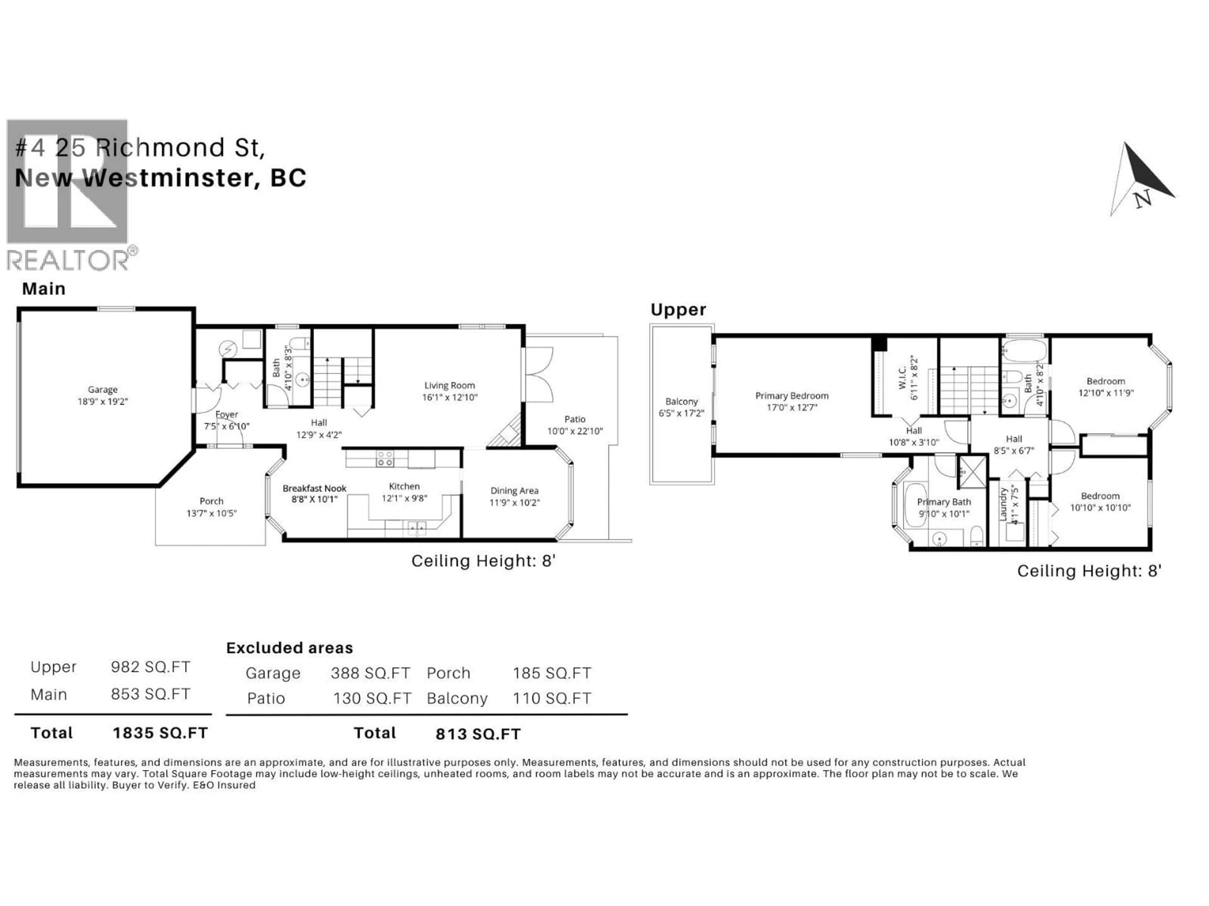 Floor plan for 4 - 25 RICHMOND STREET, New Westminster British Columbia V3L5P9