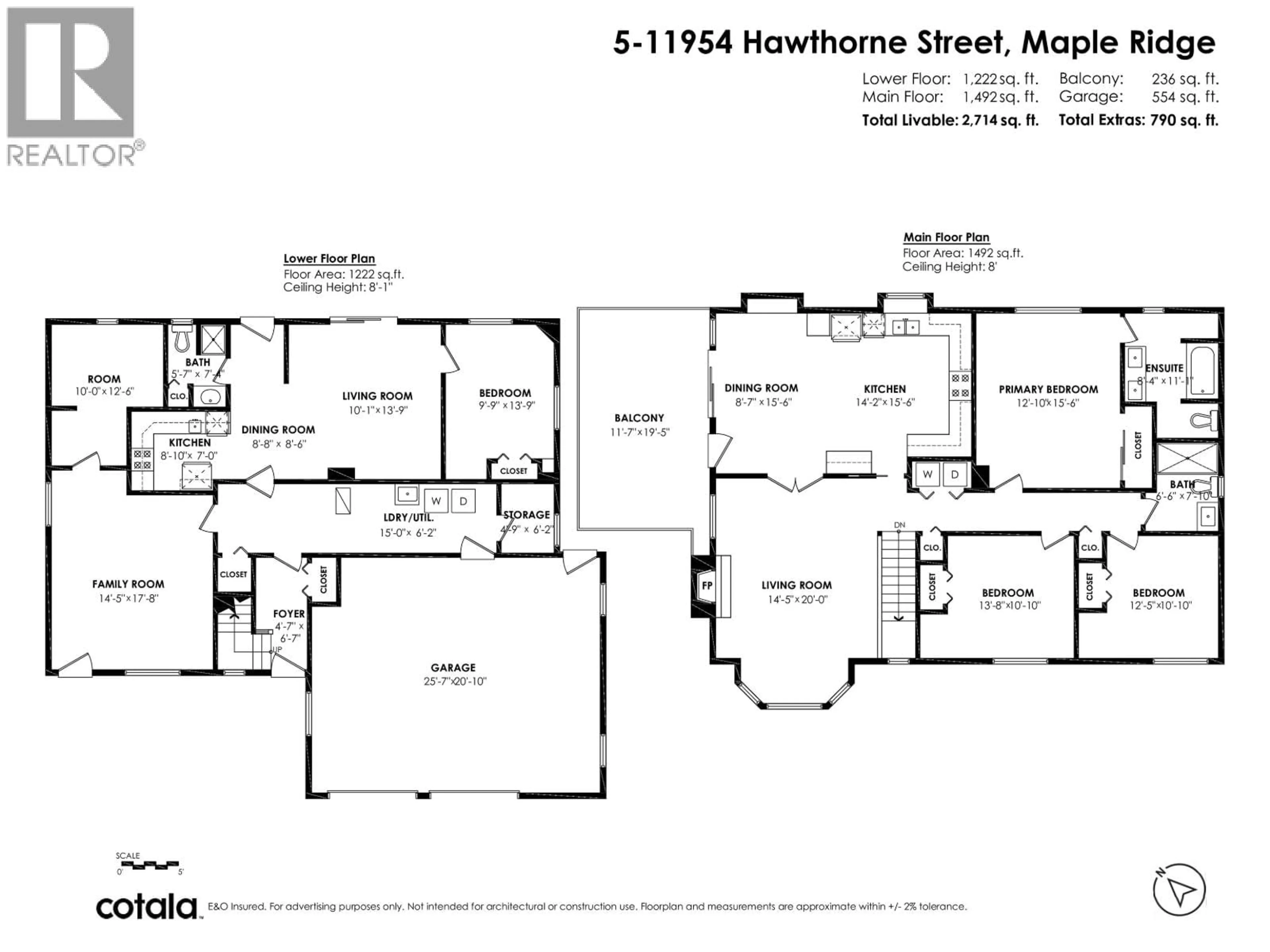 Floor plan for 5 - 11954 HAWTHORNE STREET, Maple Ridge British Columbia V2X6V4