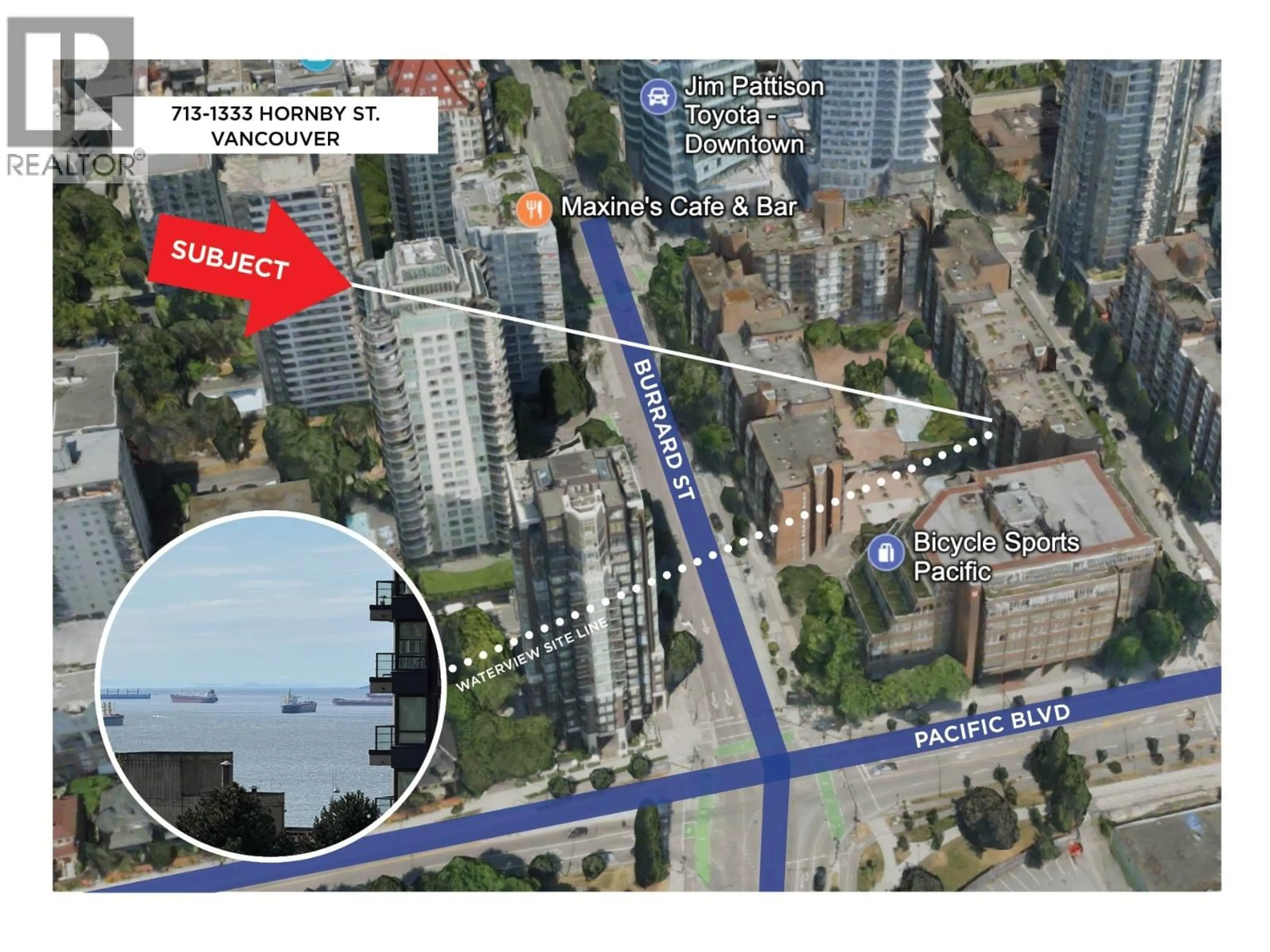 Picture of a map for 713 - 1333 HORNBY STREET, Vancouver British Columbia V6Z2C1