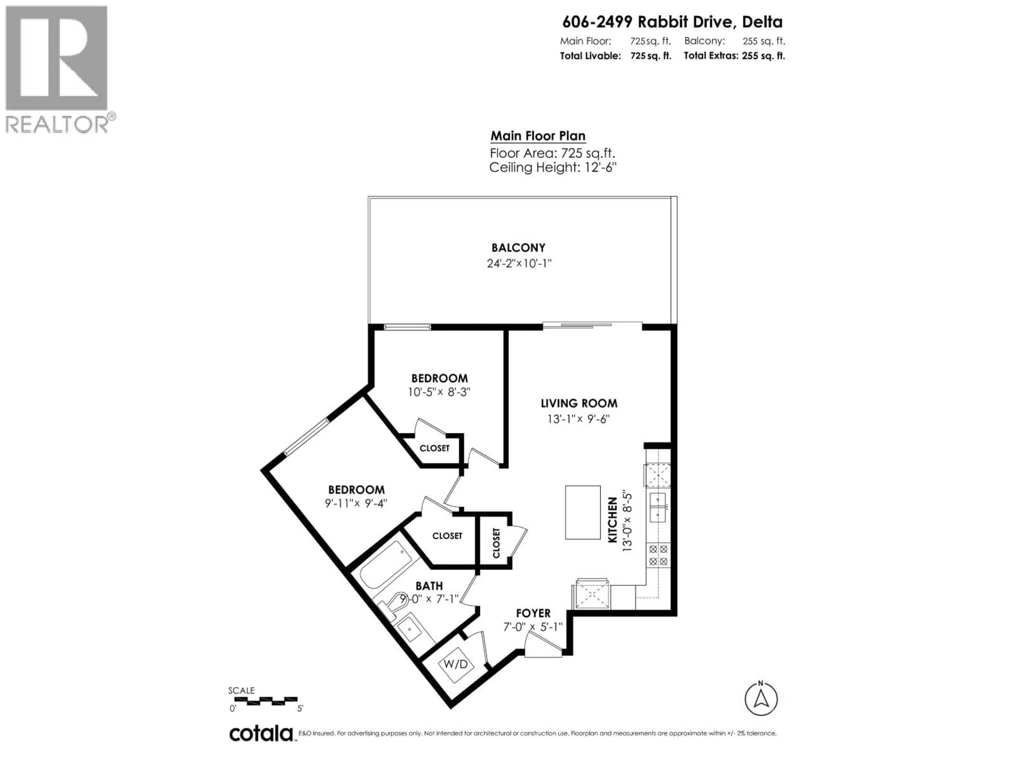 Floor plan for 606 - 2499 RABBIT DRIVE, Delta British Columbia V4M0G4