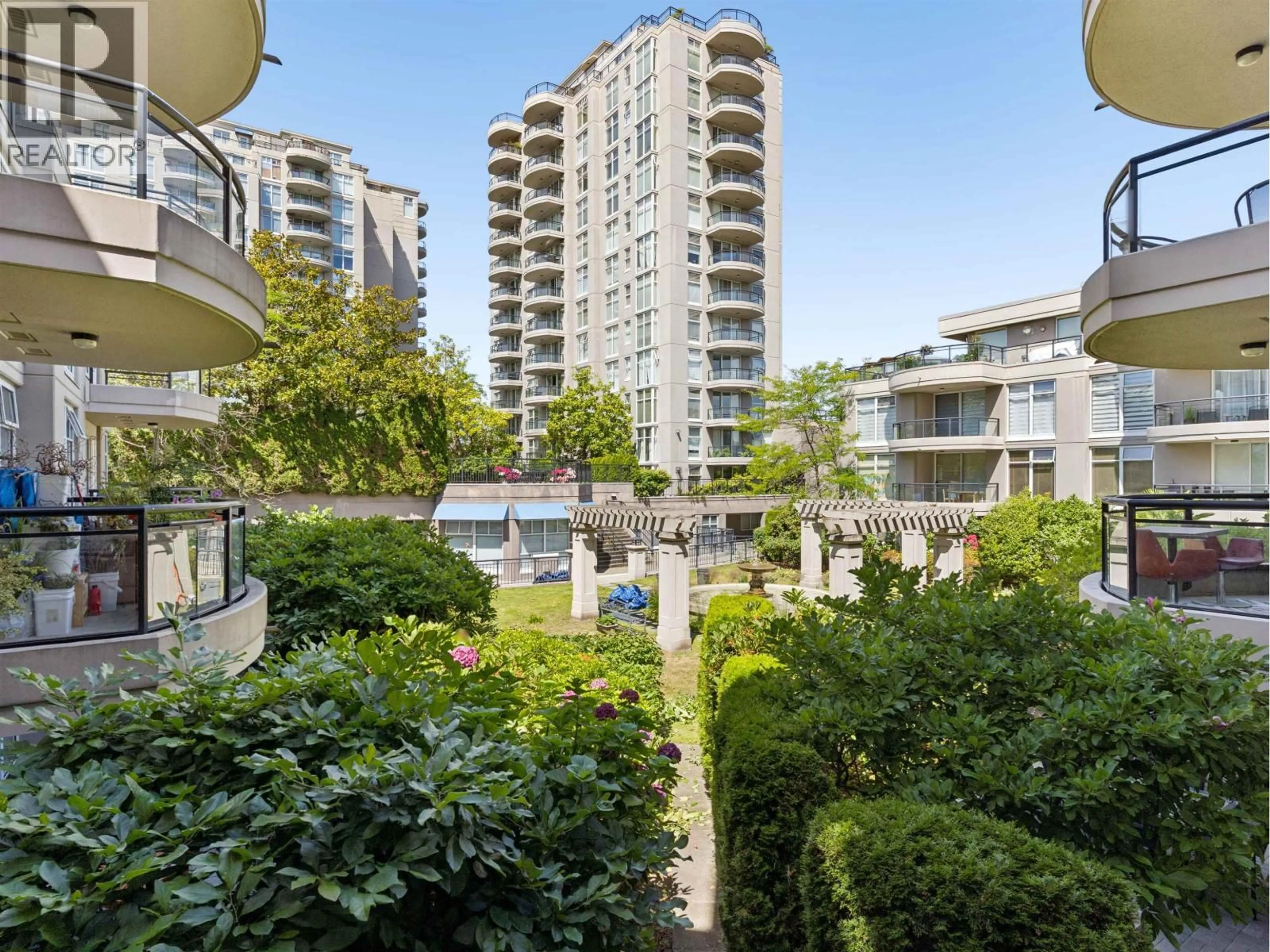 Balcony in the apartment, city buildings view from balcony for 219 - 8480 GRANVILLE AVENUE, Richmond British Columbia V6Y4E8
