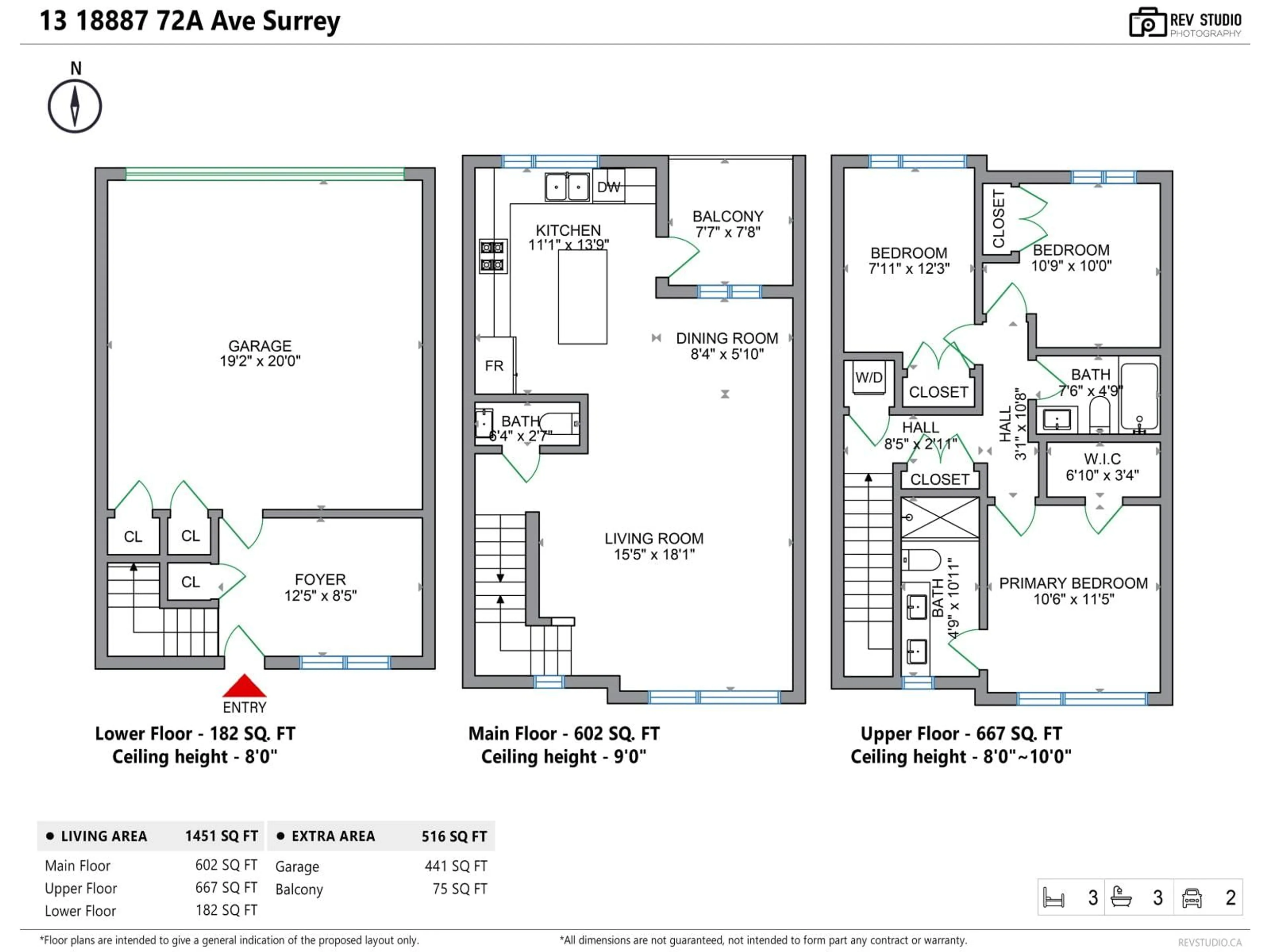 Floor plan for 13 - 18887 72A AVENUE, Surrey British Columbia V4N6W4