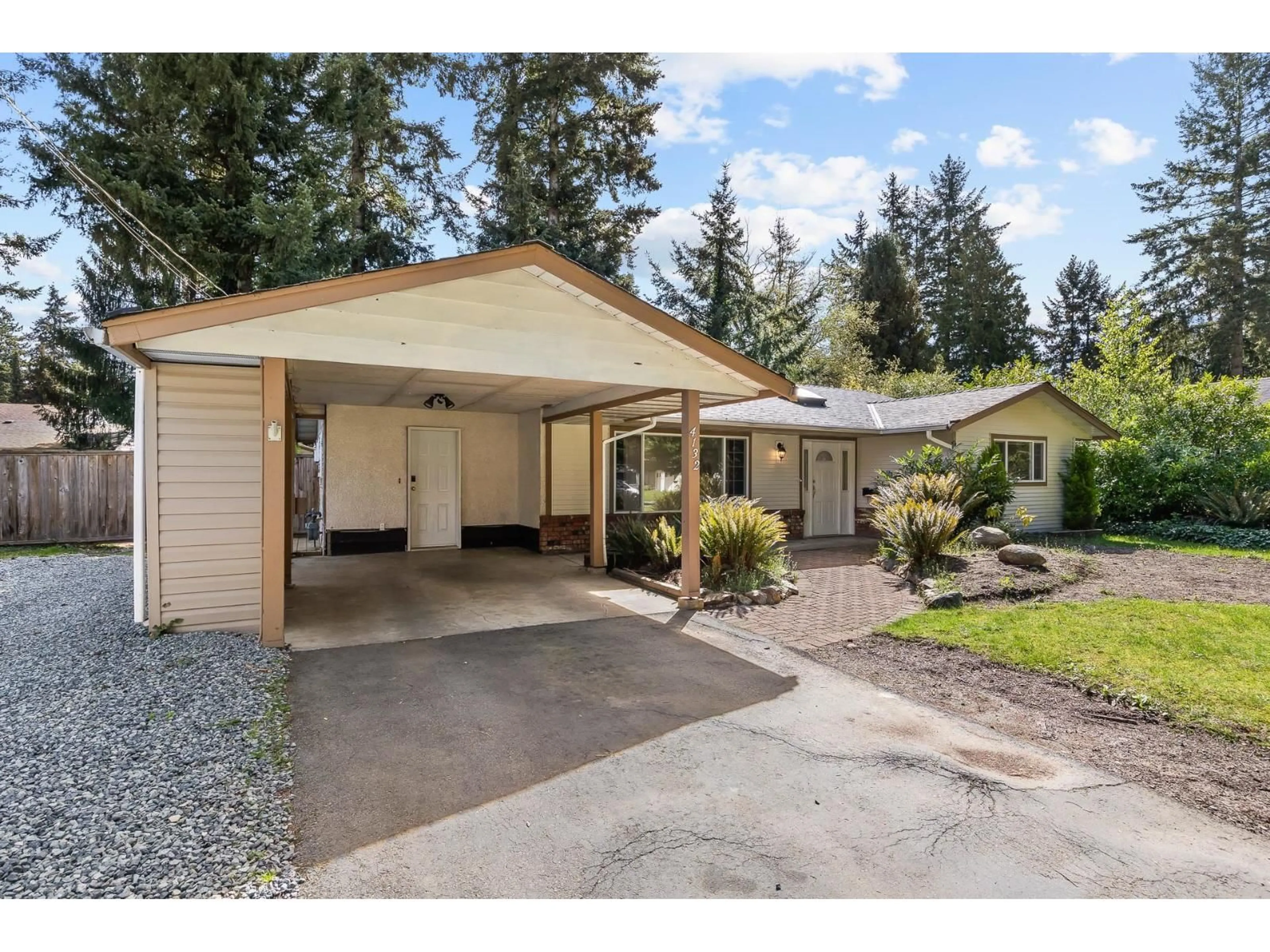 Home with vinyl exterior material, street for 4132 204B STREET, Langley British Columbia V3A1Z8