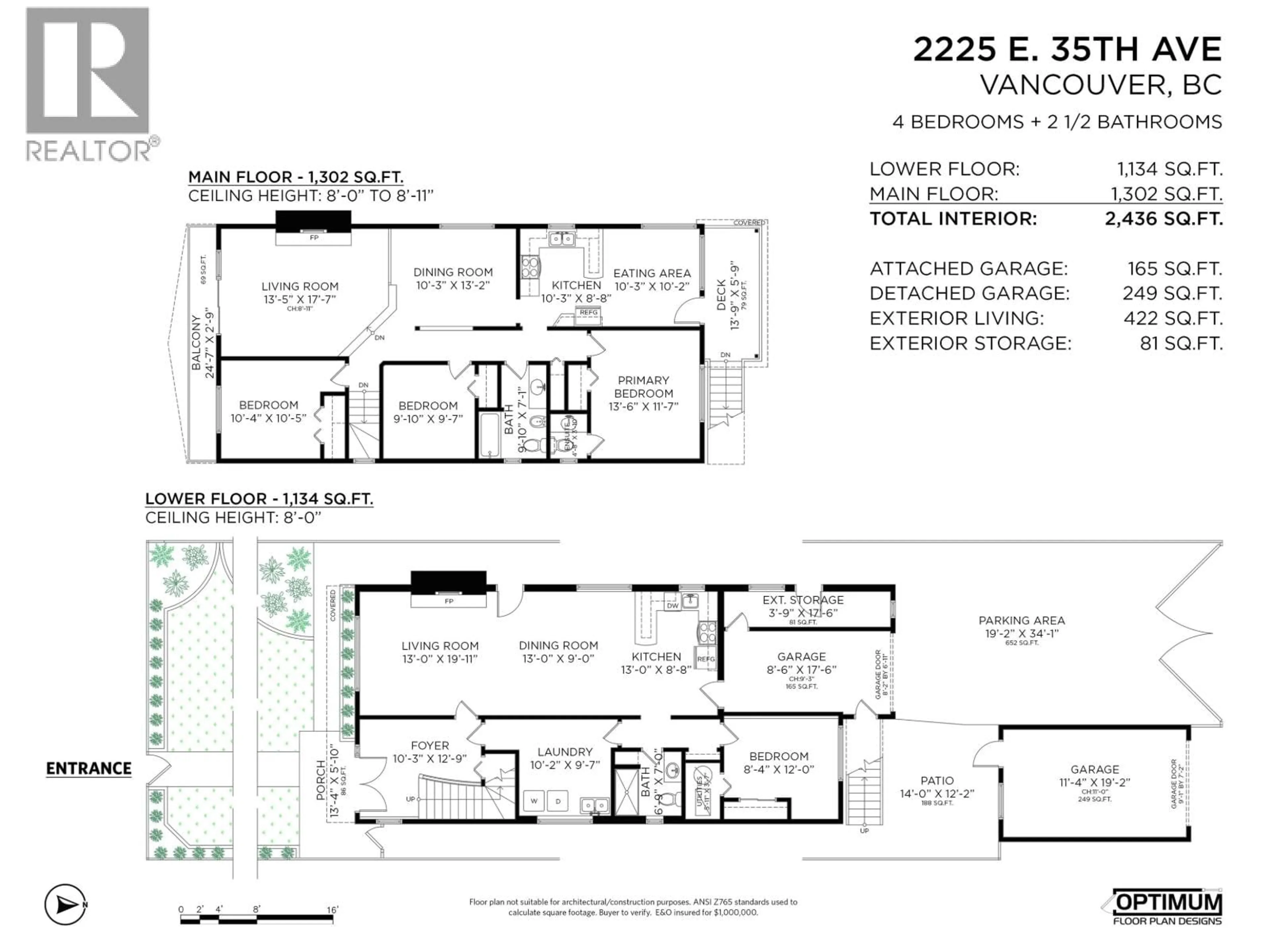 Floor plan for 2225 35TH AVENUE, Vancouver British Columbia V5P1C1