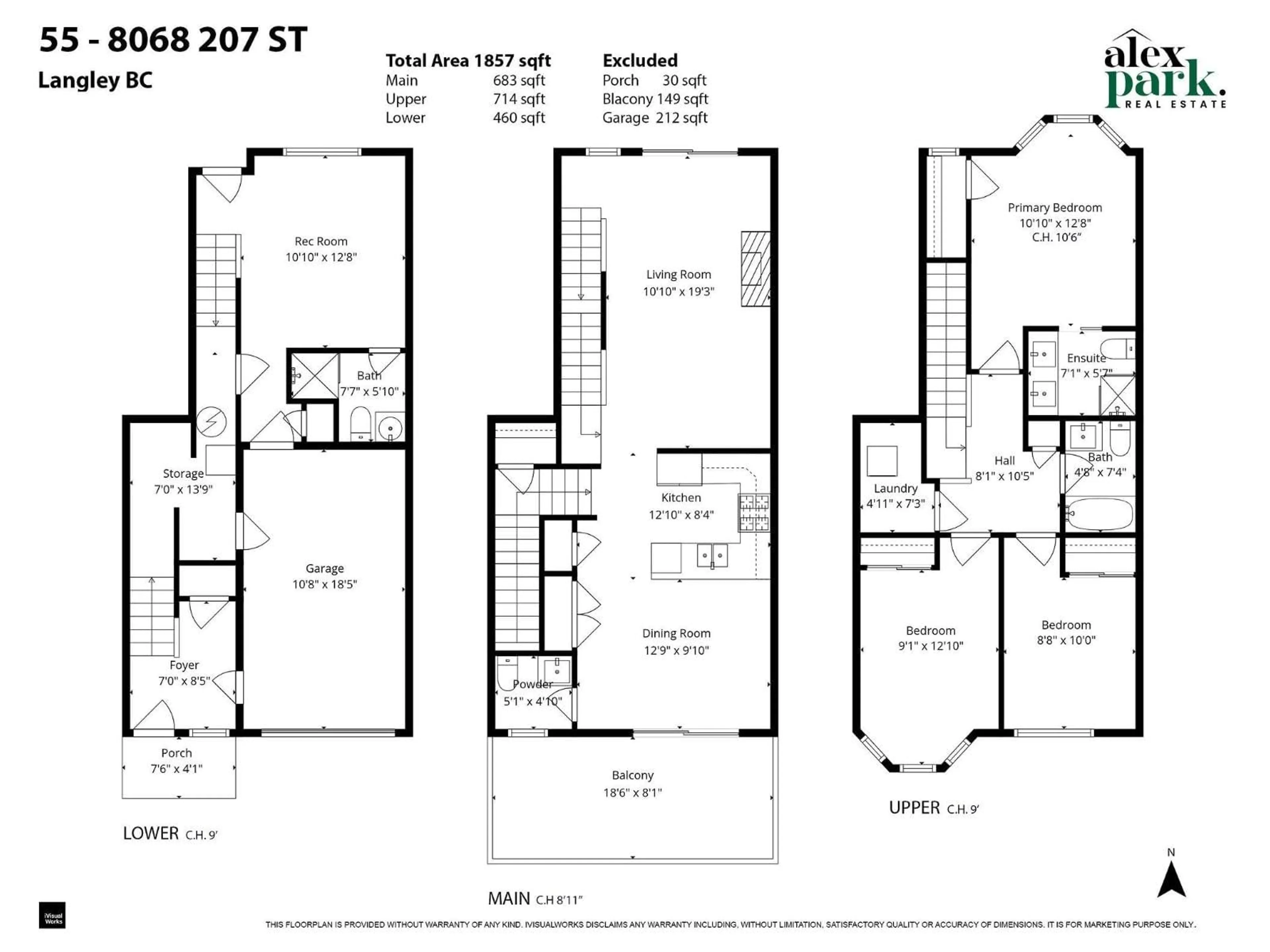 Floor plan for 55 - 8068 207 STREET, Langley British Columbia V2Y0M9