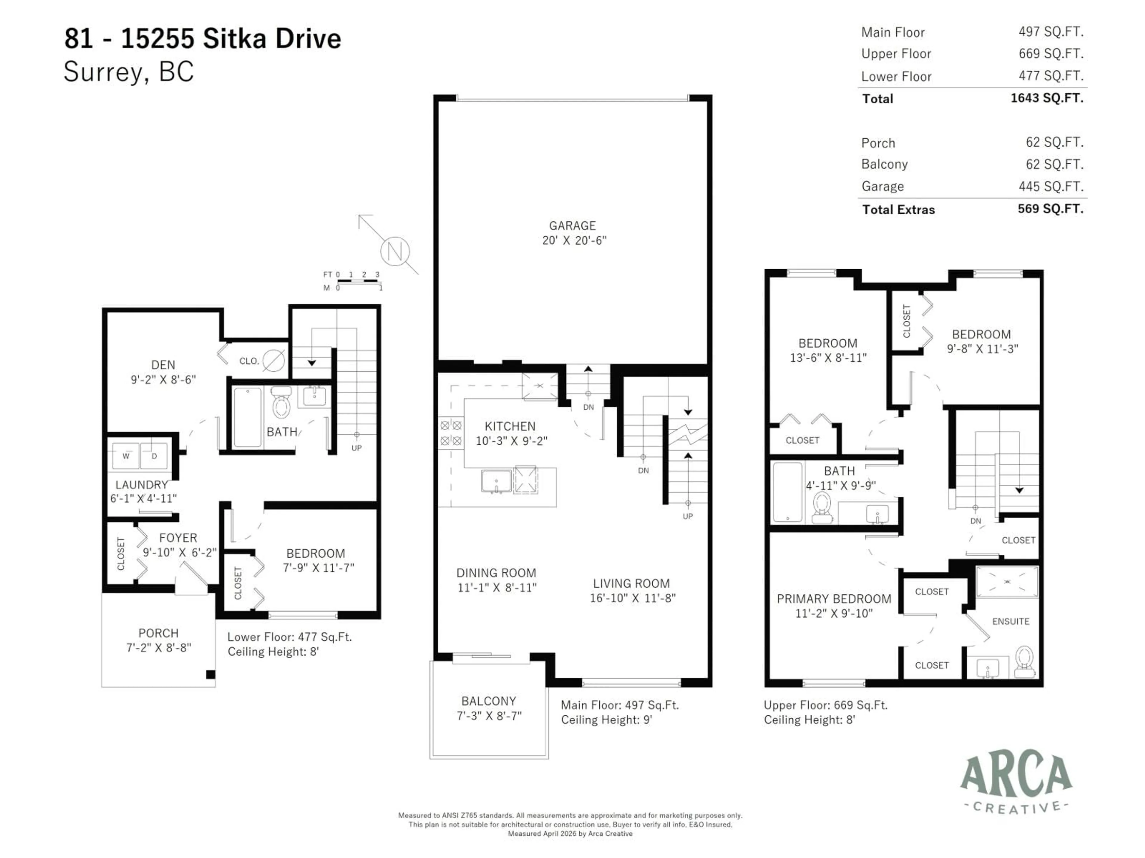 Floor plan for 81 - 15255 SITKA DRIVE, Surrey British Columbia V3S0B1