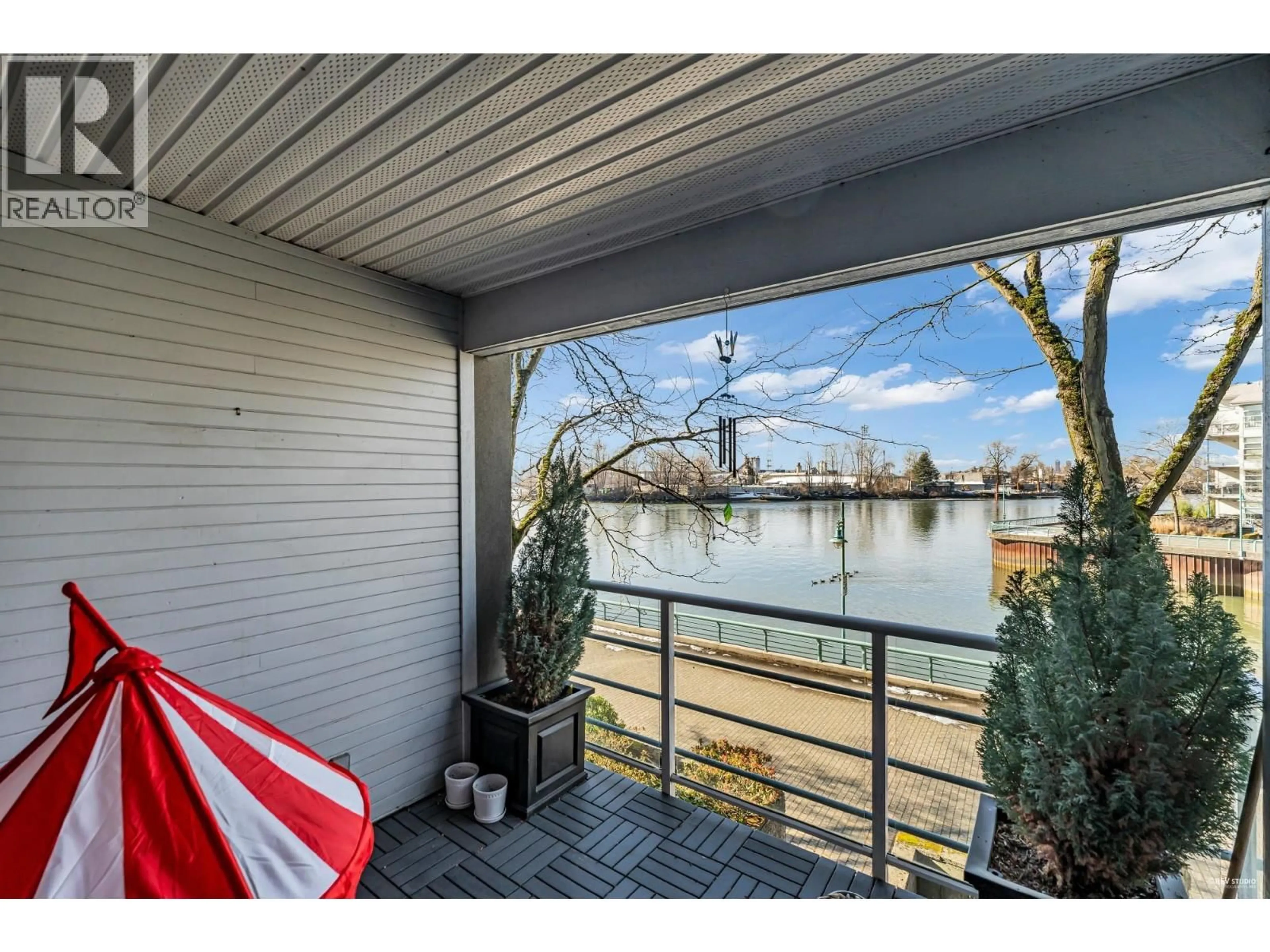 Patio, water/lake/river/ocean view for 208 - 2020 KENT AVENUE SOUTH, Vancouver British Columbia V5P4X1