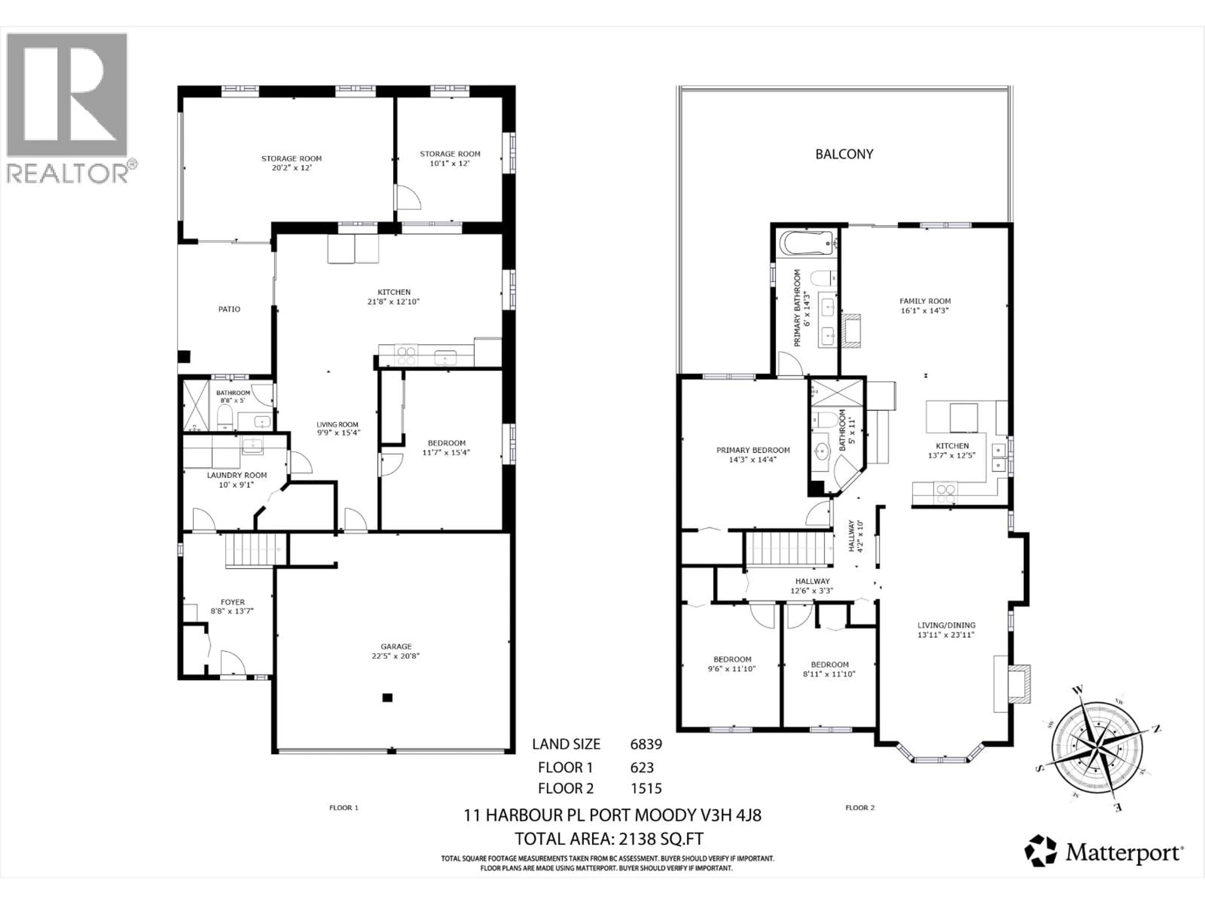 Floor plan for 11 HARBOUR PLACE, Port Moody British Columbia V3H4J8