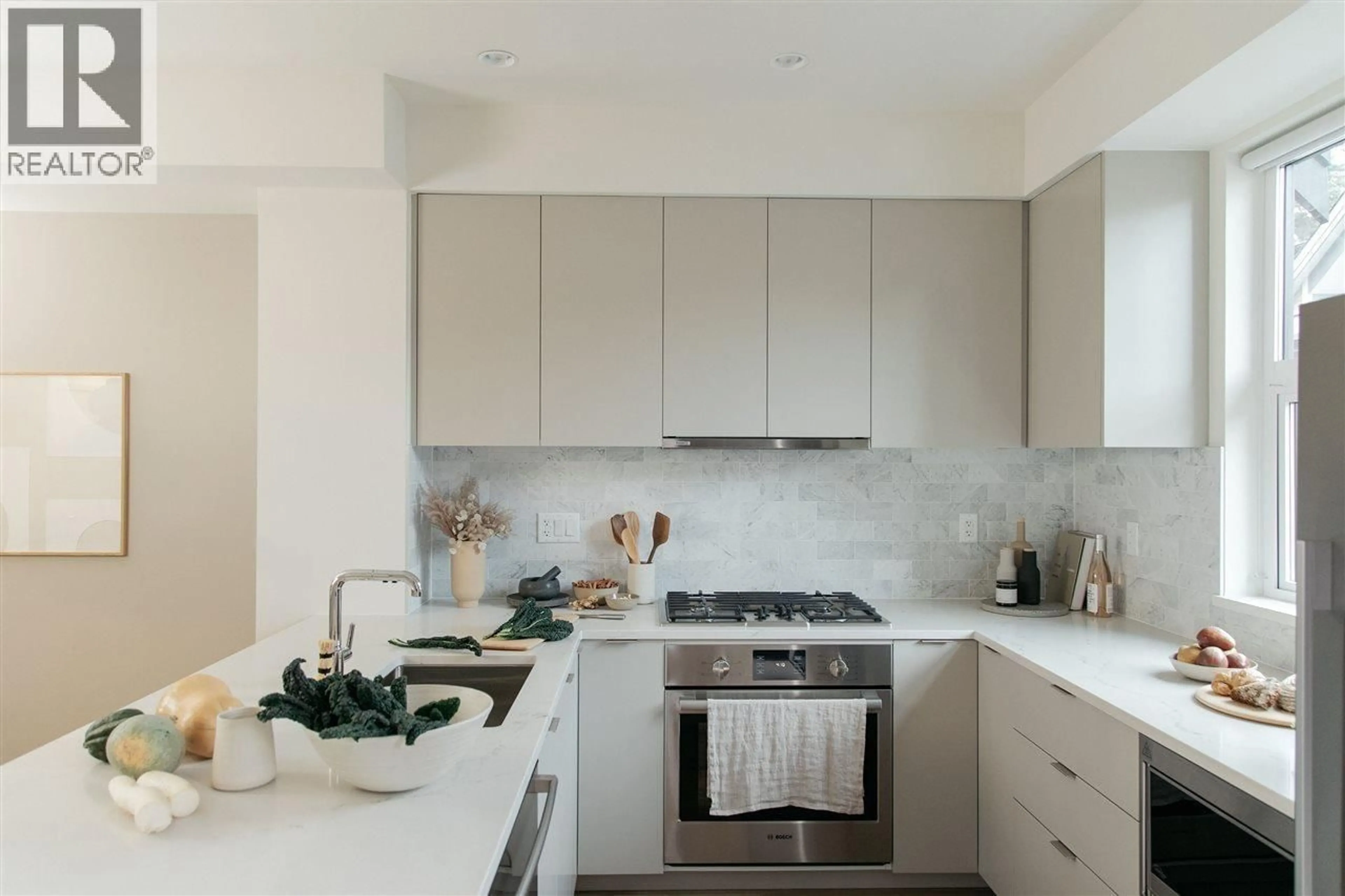 Contemporary kitchen, ceramic/tile floor for 7893 OAK STREET, Vancouver British Columbia V6P4A6