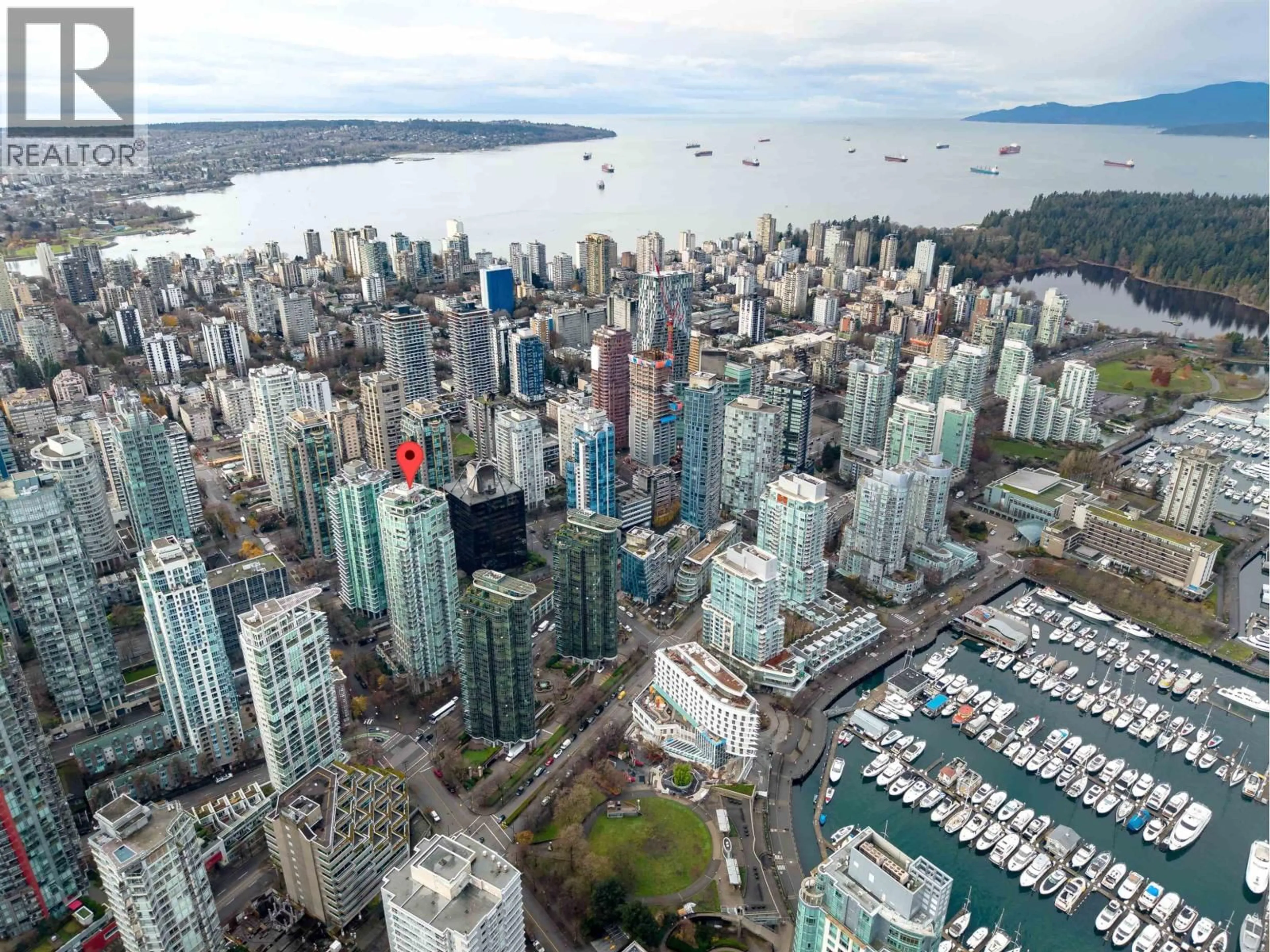 A pic from outside/outdoor area/front of a property/back of a property/a pic from drone, city buildings view from balcony for 306 - 1328 PENDER STREET, Vancouver British Columbia V6E4T1