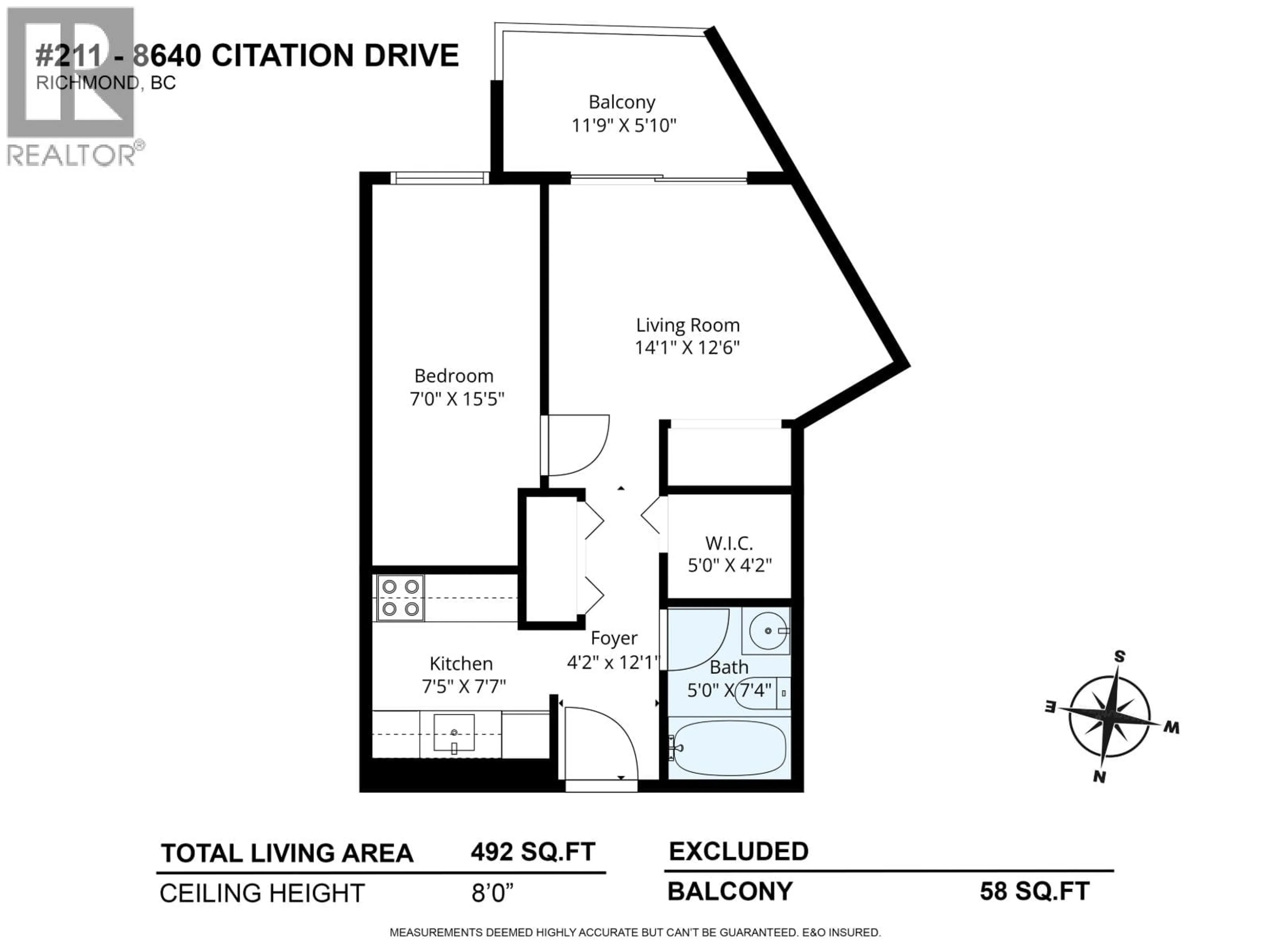 Floor plan for 211 - 8640 CITATION DRIVE, Richmond British Columbia V6Y3A3