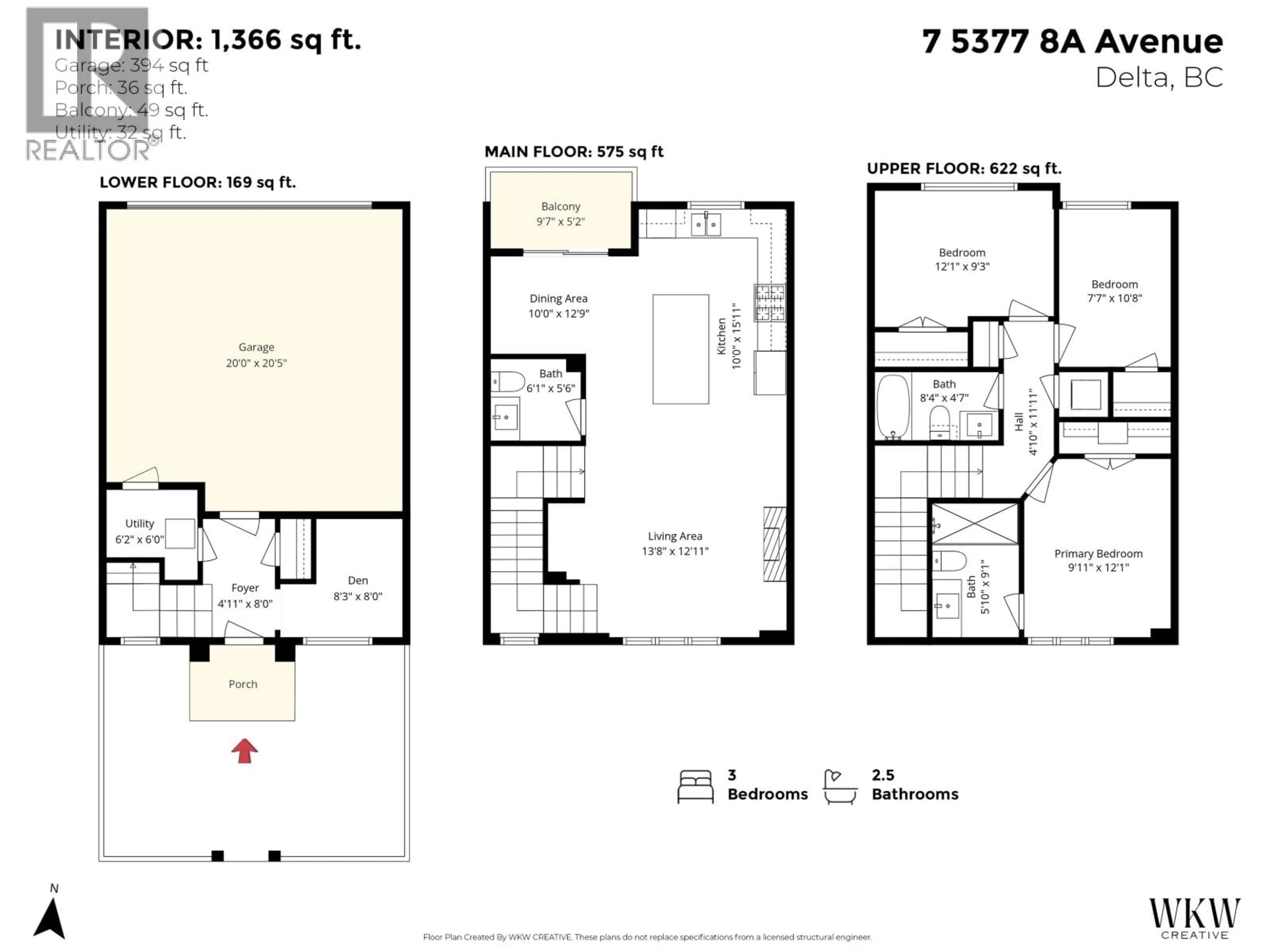 Floor plan for 7 - 5377 8A AVENUE, Delta British Columbia V4M0E2