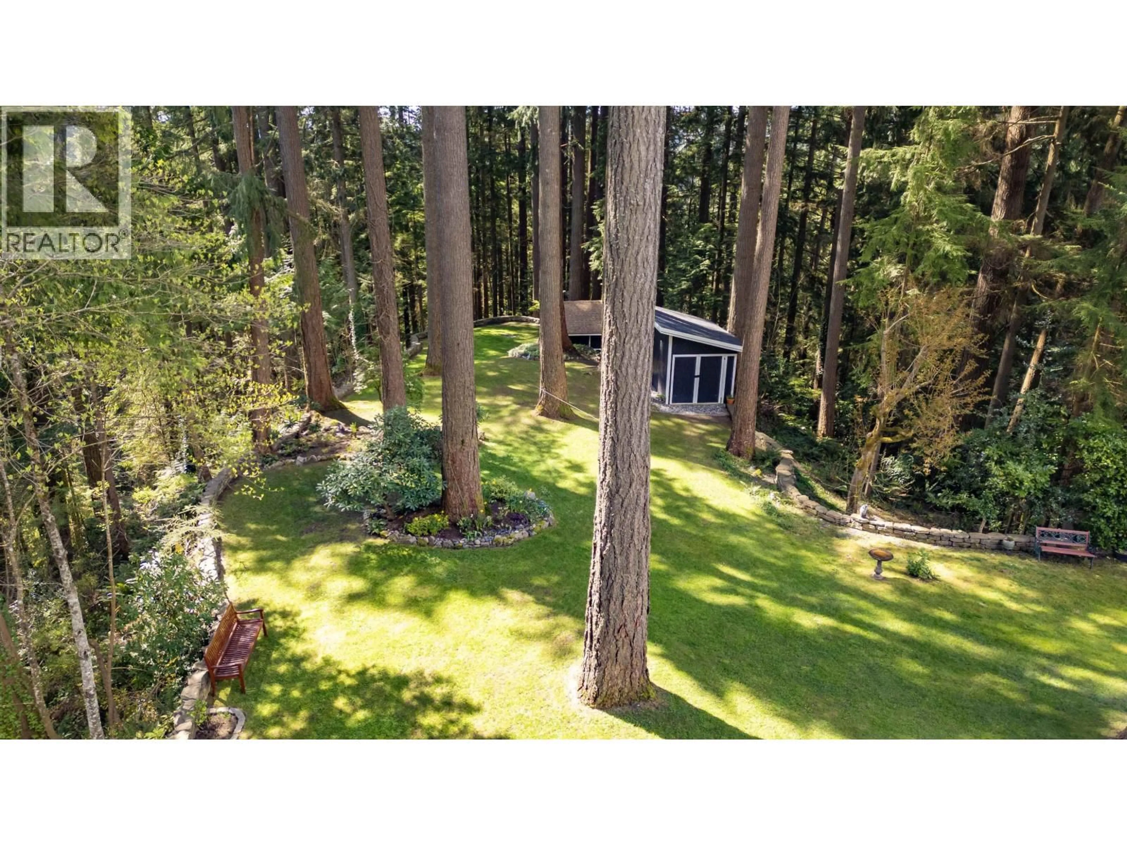 A pic from outside/outdoor area/front of a property/back of a property/a pic from drone, forest/trees view for 2551 HYANNIS POINT, North Vancouver British Columbia V7H1R9