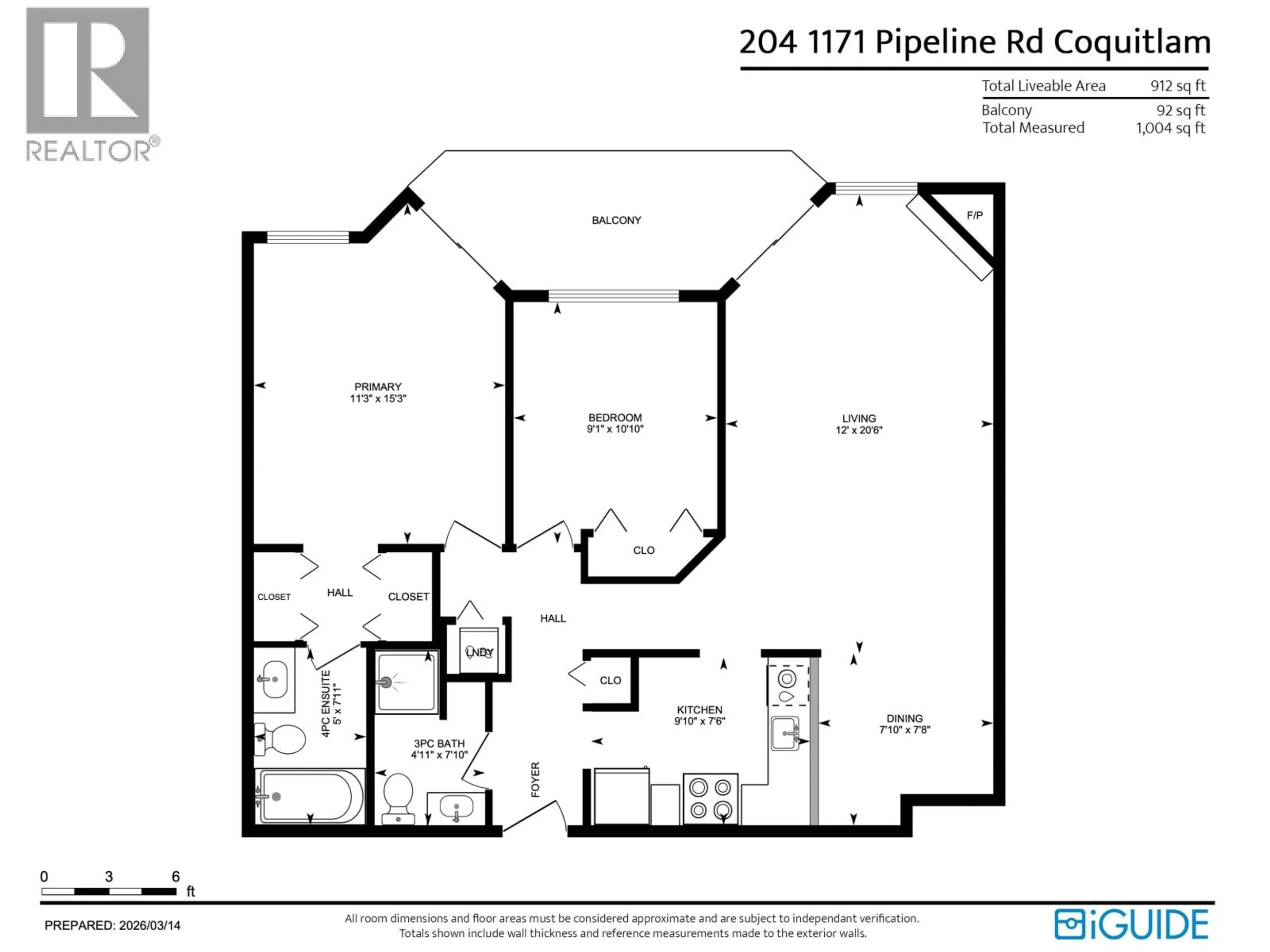 Floor plan for 204 - 1171 PIPELINE ROAD, Coquitlam British Columbia V3B4R9