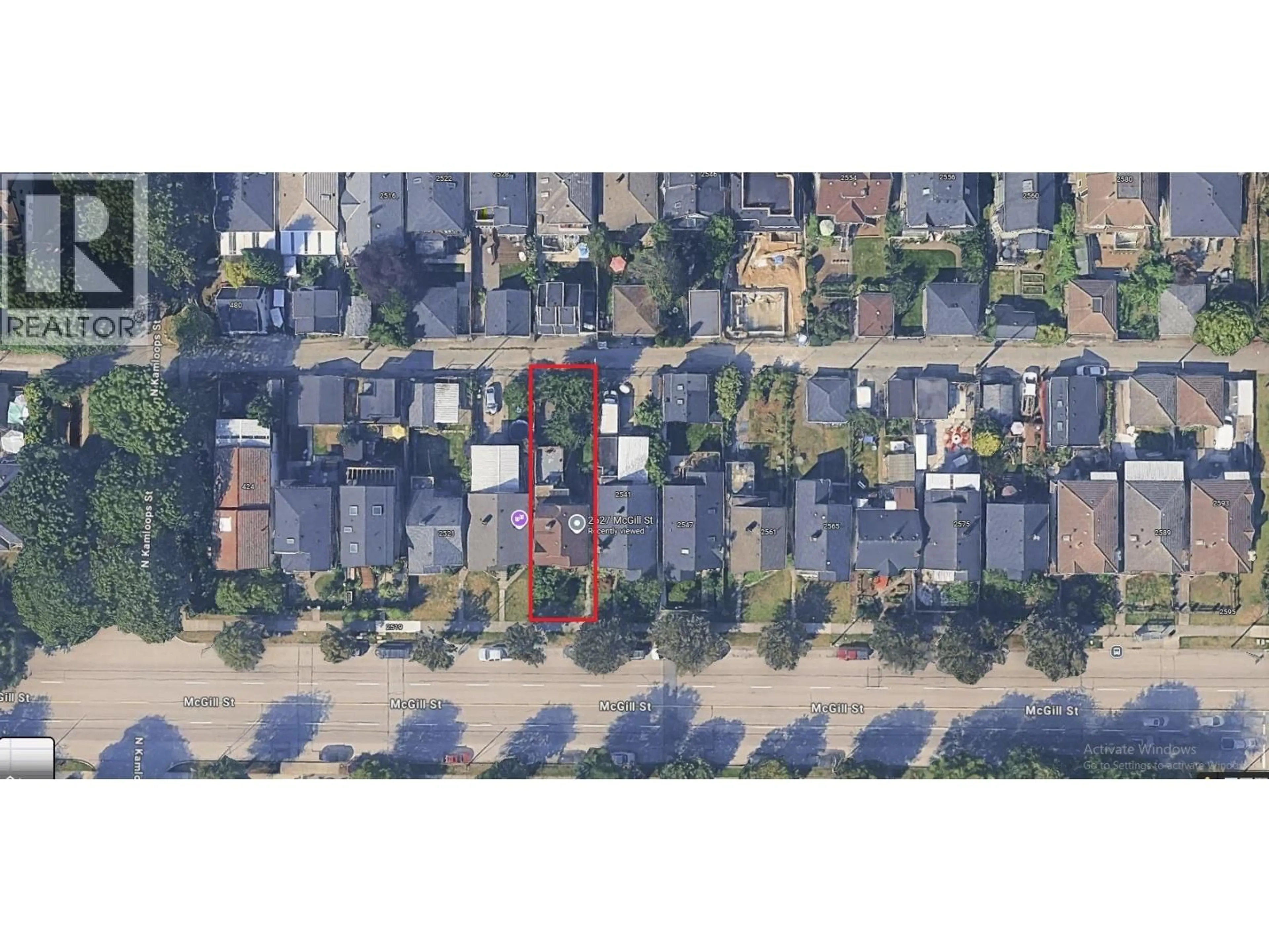 A pic from outside/outdoor area/front of a property/back of a property/a pic from drone, street for 2527 MCGILL STREET, Vancouver British Columbia V5K1G9