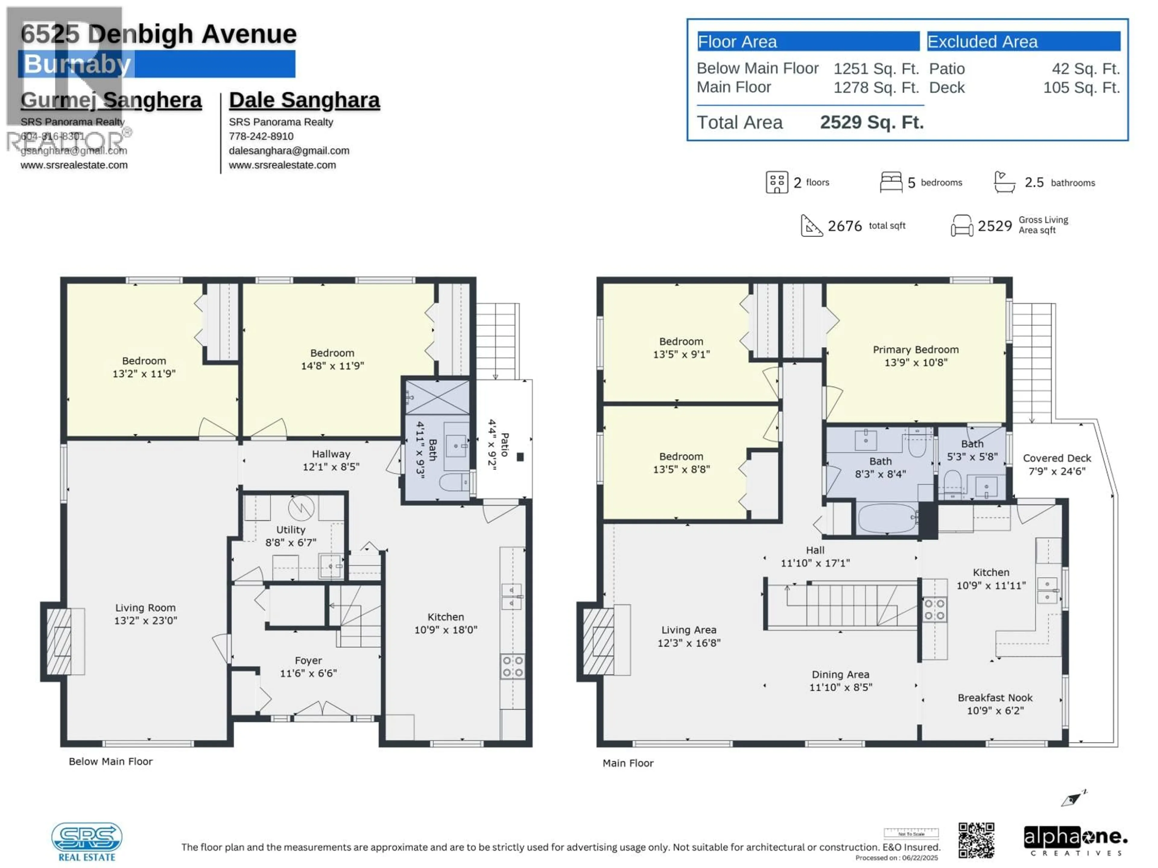 Floor plan for 6525 DENBIGH AVENUE, Burnaby British Columbia V5H3R7