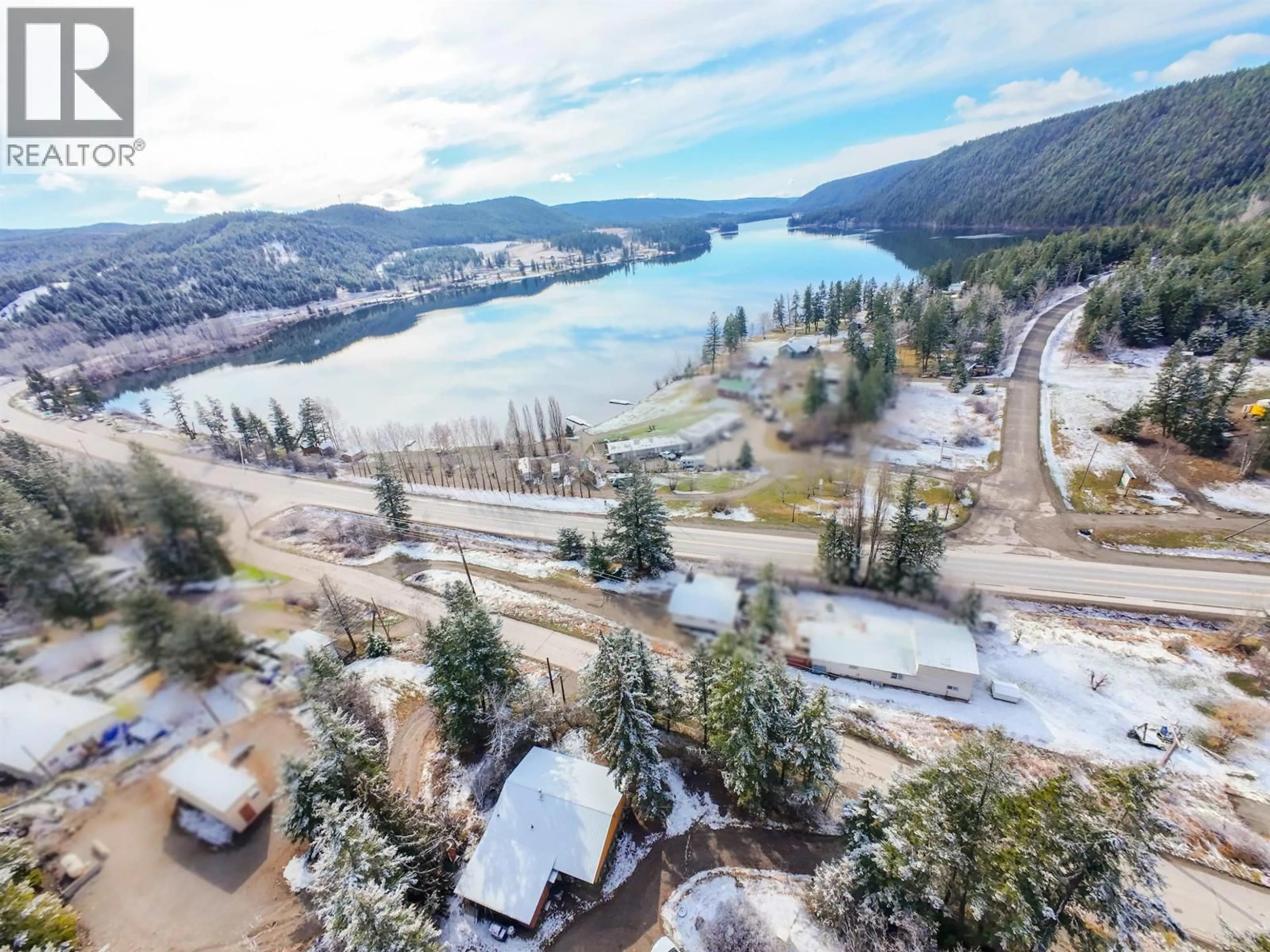 A pic from outside/outdoor area/front of a property/back of a property/a pic from drone, water/lake/river/ocean view for 6732 LAGERQUIST ROAD, McLeese Lake British Columbia V0L1P0