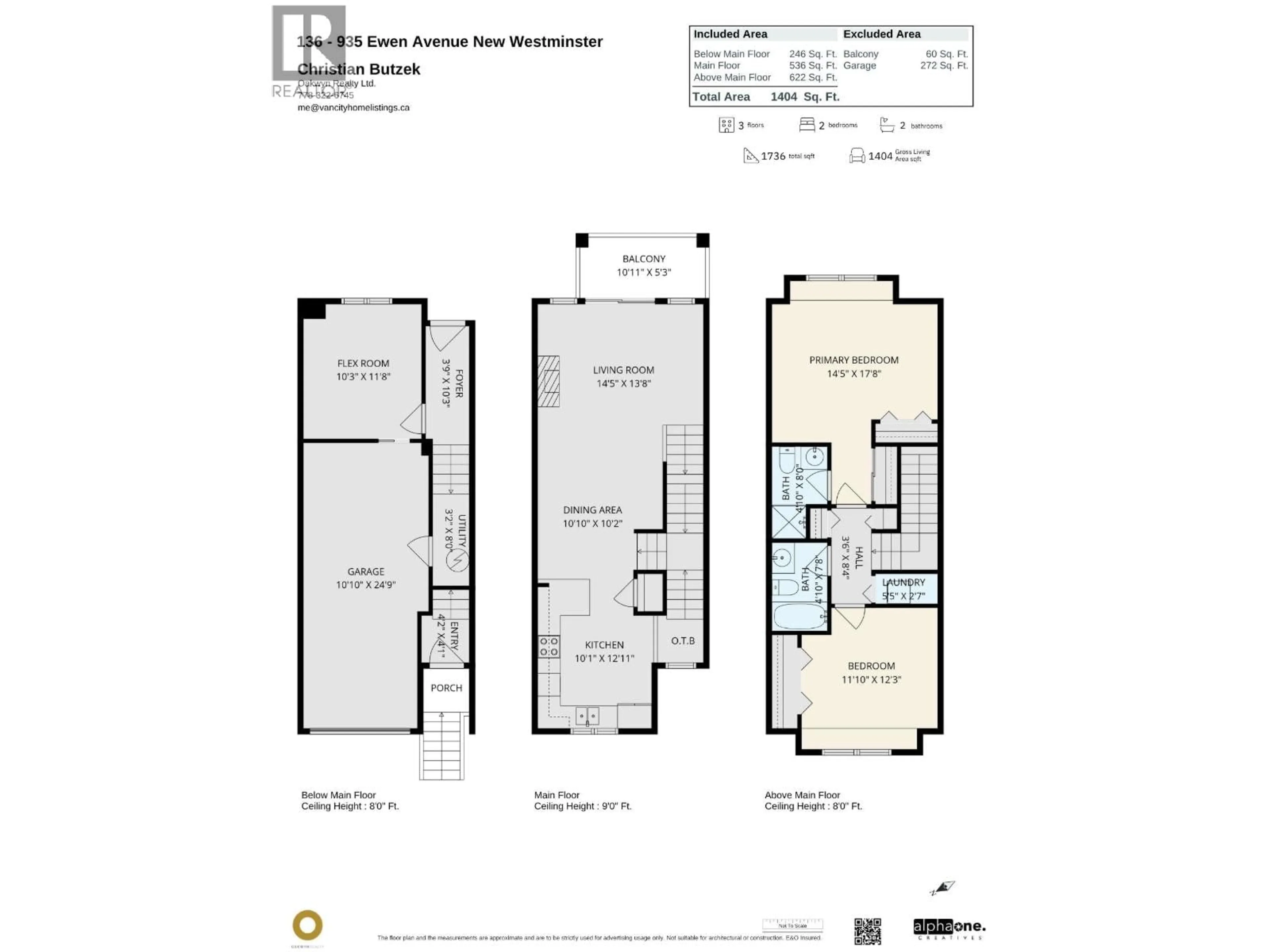 Floor plan for 136 - 935 EWEN AVENUE, New Westminster British Columbia V3M0A1