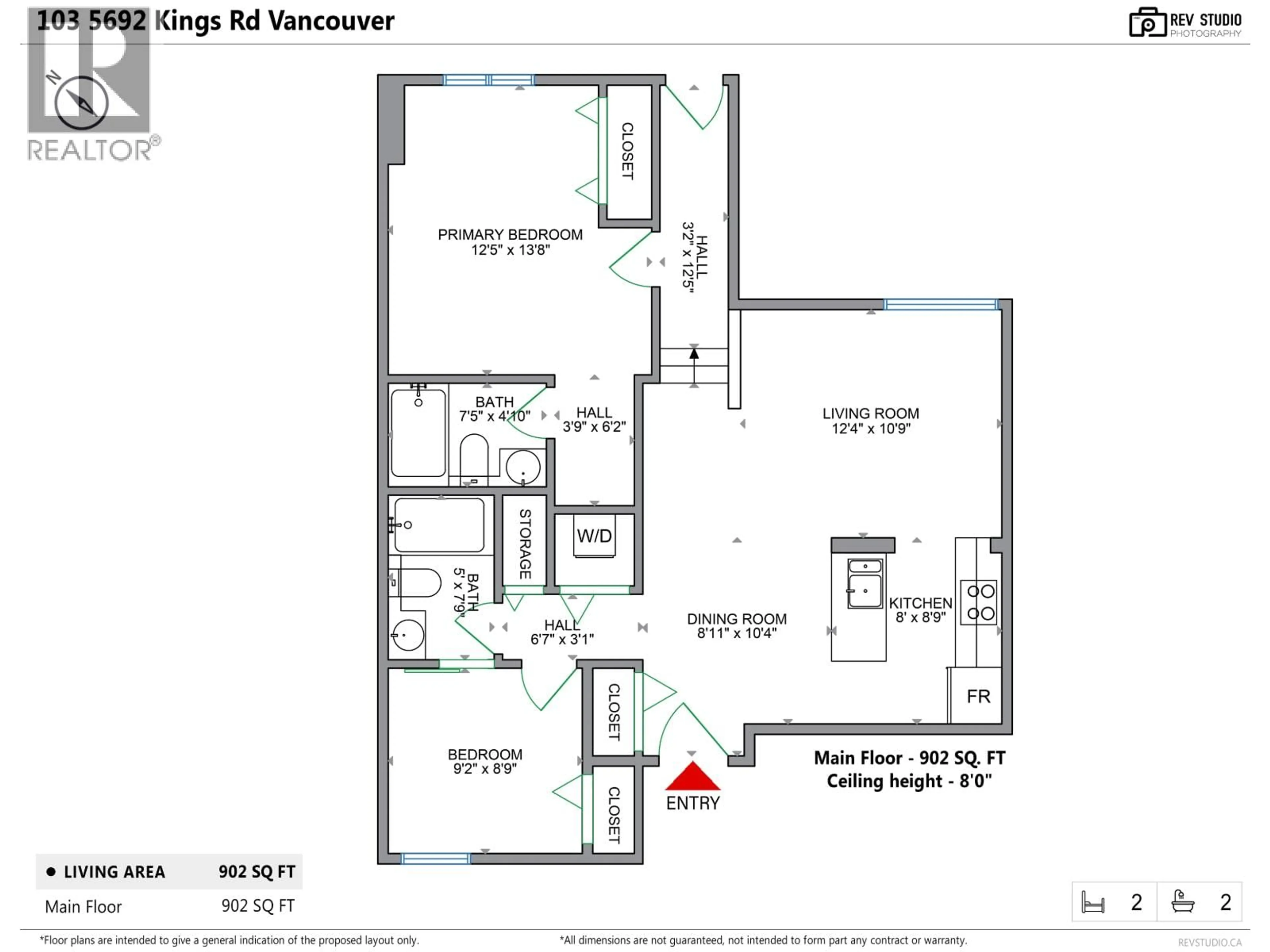 Floor plan for 103 - 5692 KINGS ROAD, Vancouver British Columbia V6T1K8