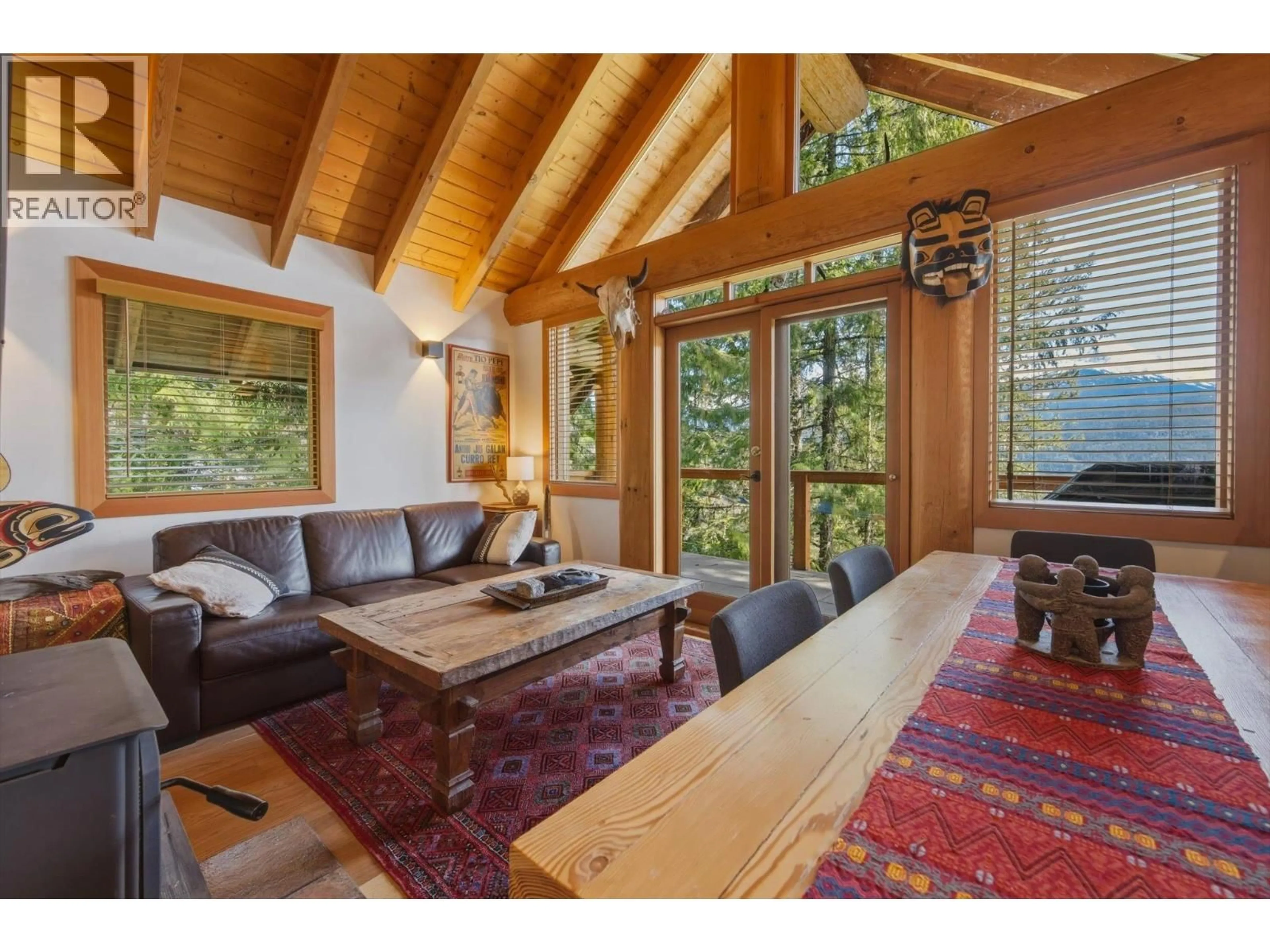 Living room with furniture, wood/laminate floor for 8396 MOUNTAIN VIEW DRIVE, Whistler British Columbia V8E0G3