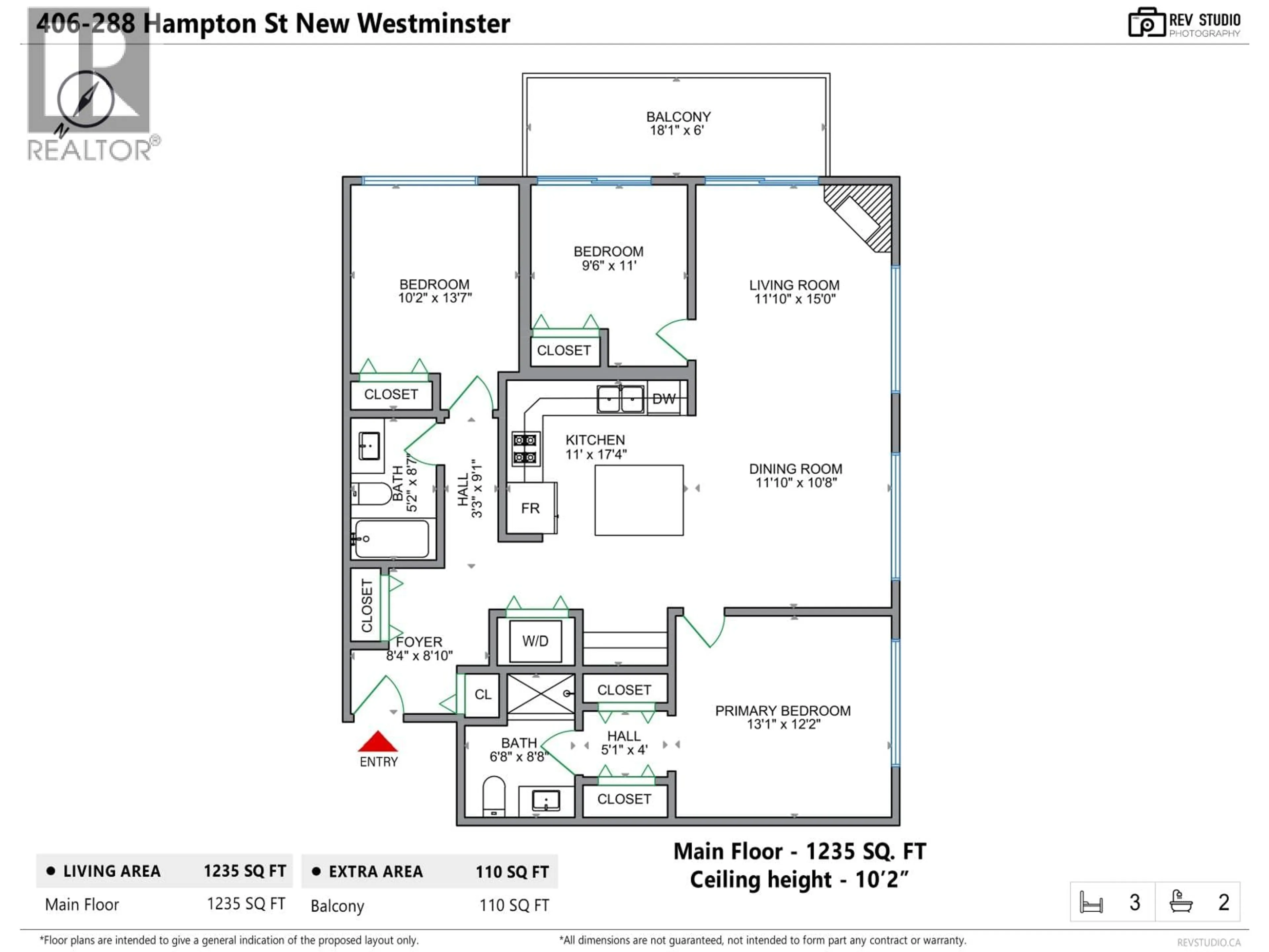Floor plan for 406 - 288 HAMPTON STREET, New Westminster British Columbia V3M5L9